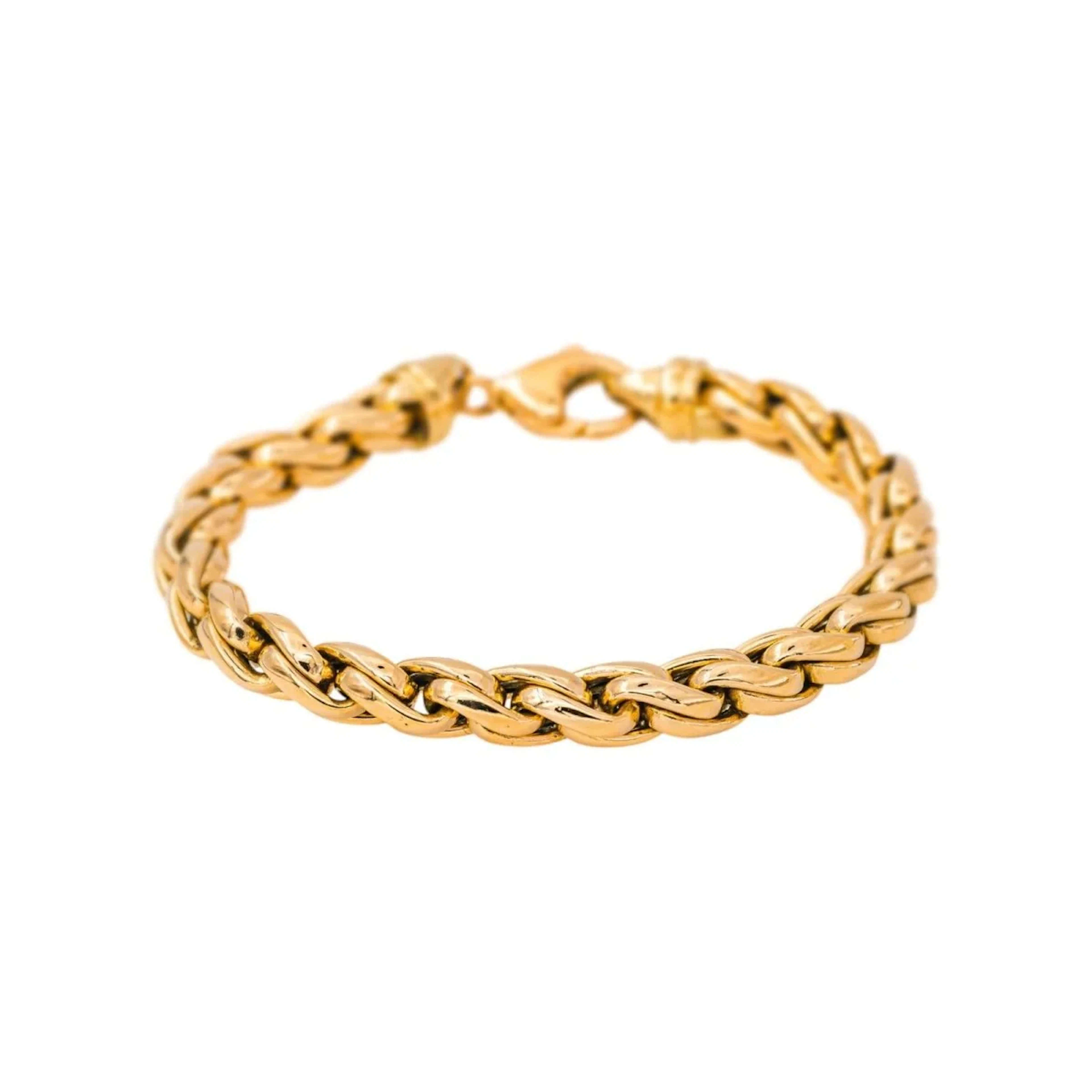 Yellow Gold Braided Link Bracelet