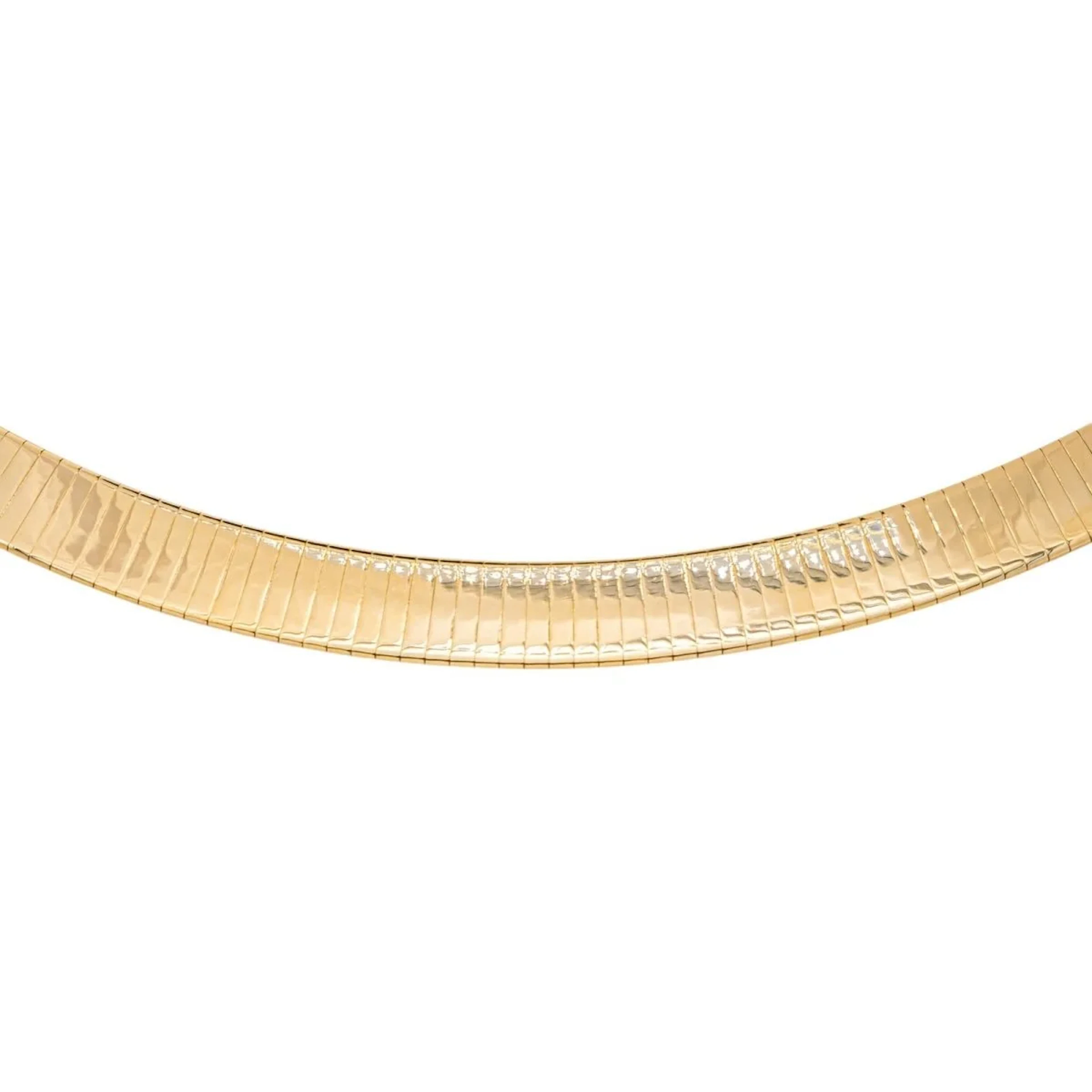 Yellow Gold Omega Link Necklace