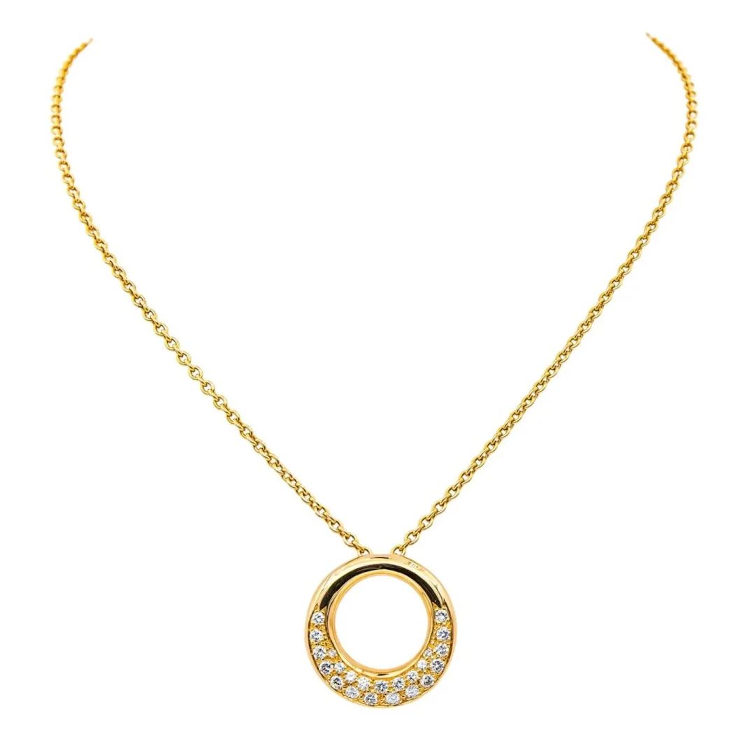 Collier Pendentif en or jaune et diamants
