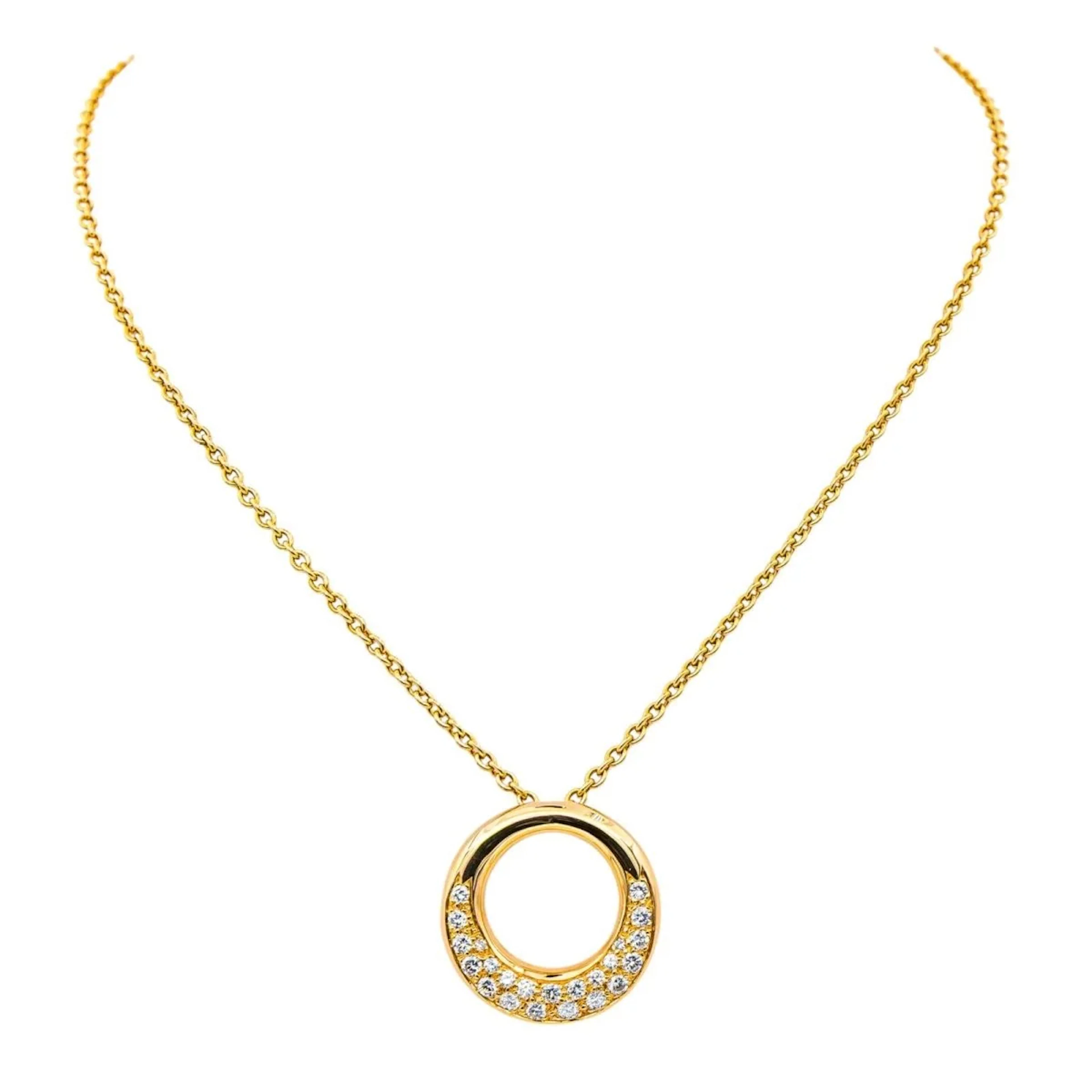 Collier Pendentif en or jaune et diamants