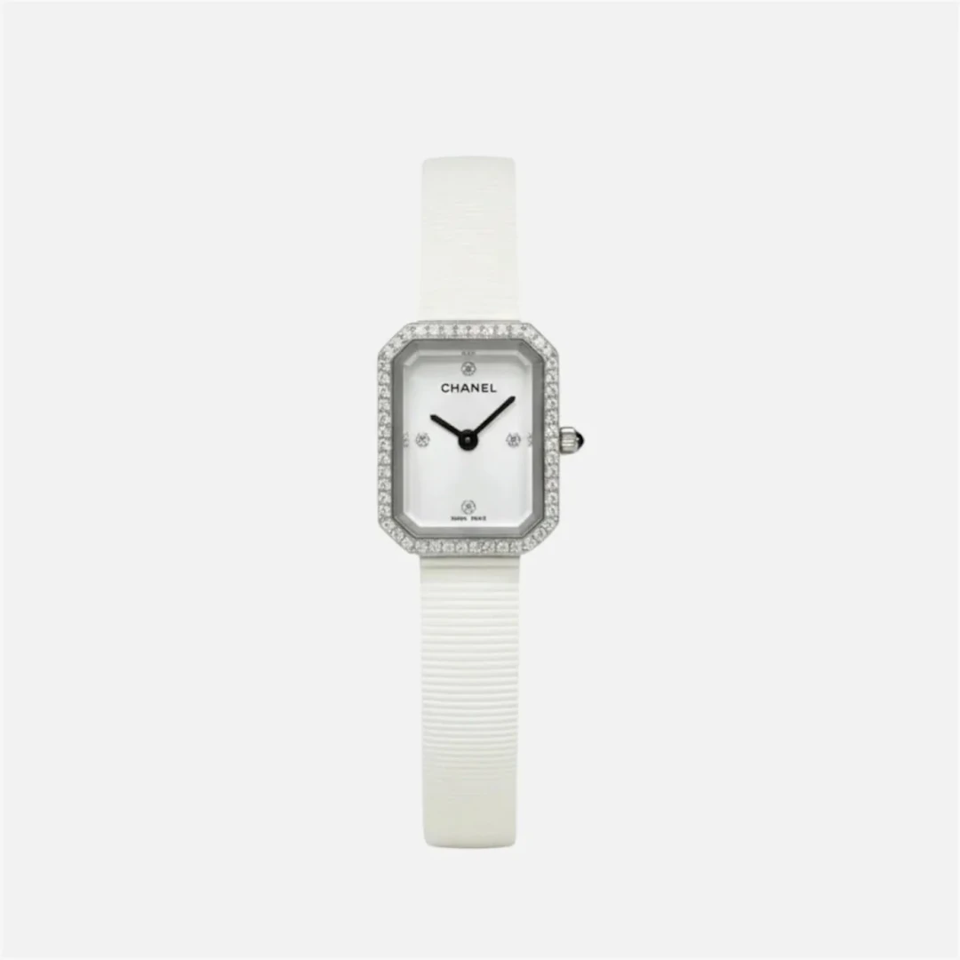 CHANEL "Première Mini" watch in stainless steel and Mother-of-pearl