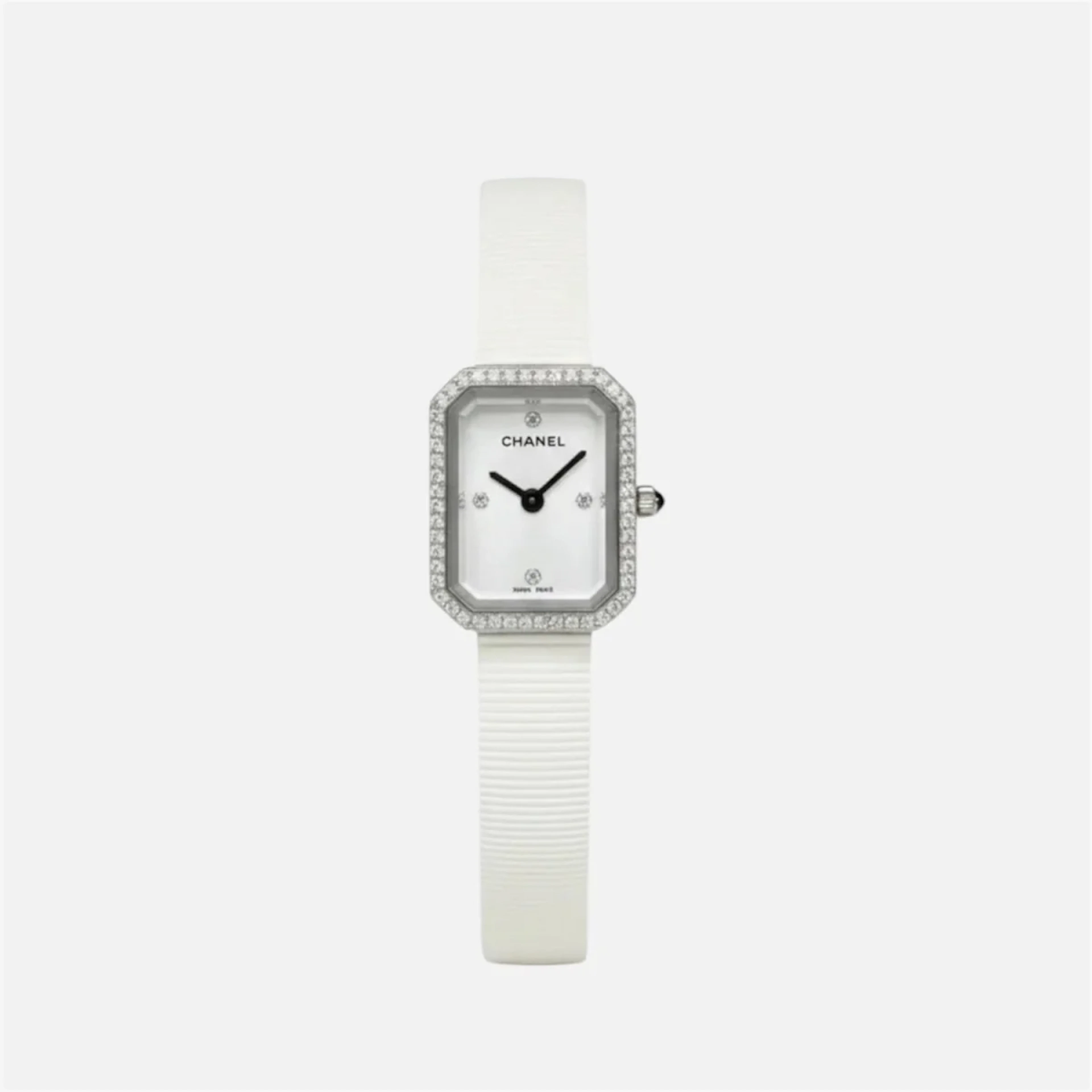 CHANEL "Première Mini" watch in stainless steel and Mother-of-pearl