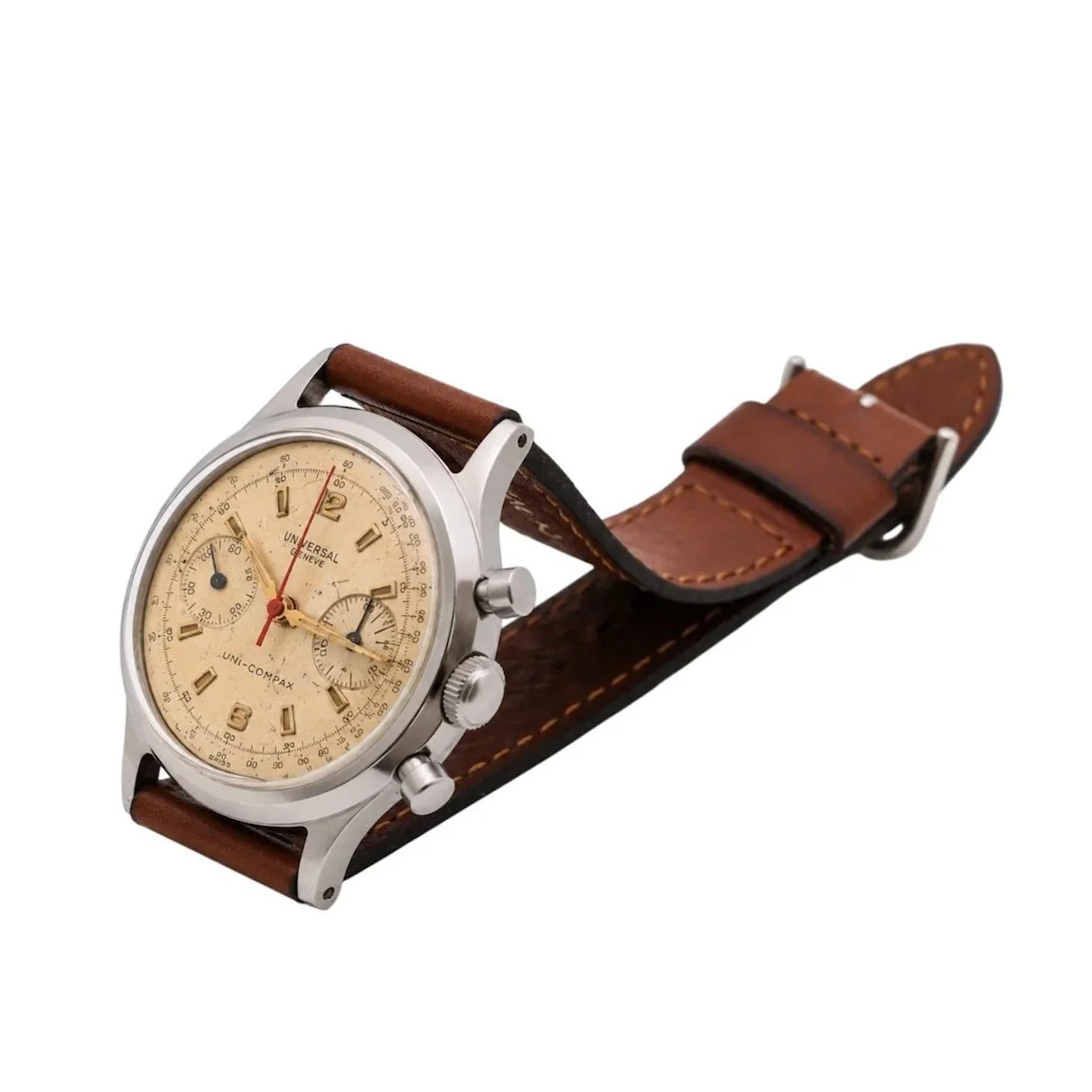 UNIVERSAL GENÈVE "Uni Compax" Leather Watch