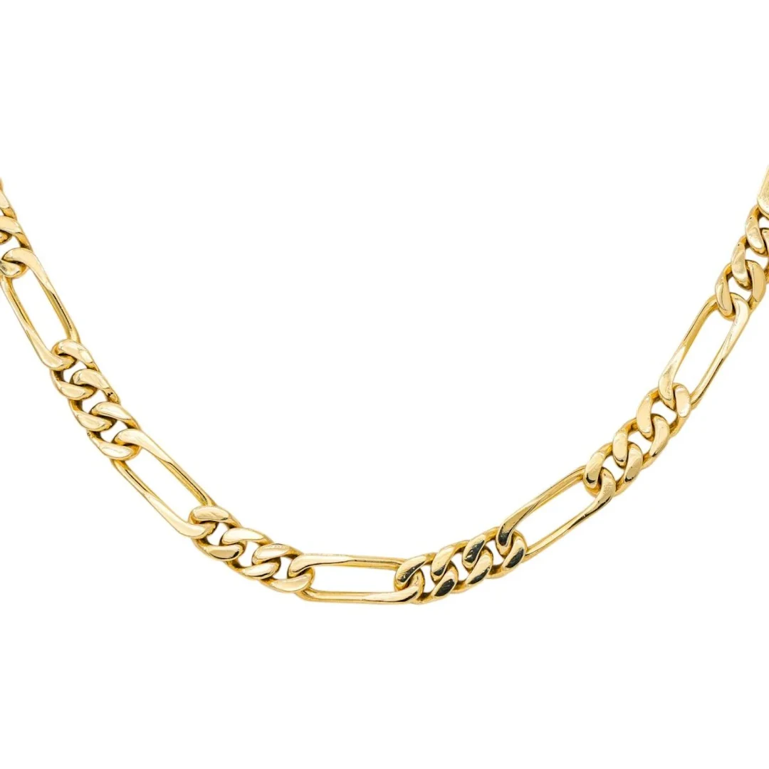 Alternating-Link Necklace in Yellow gold