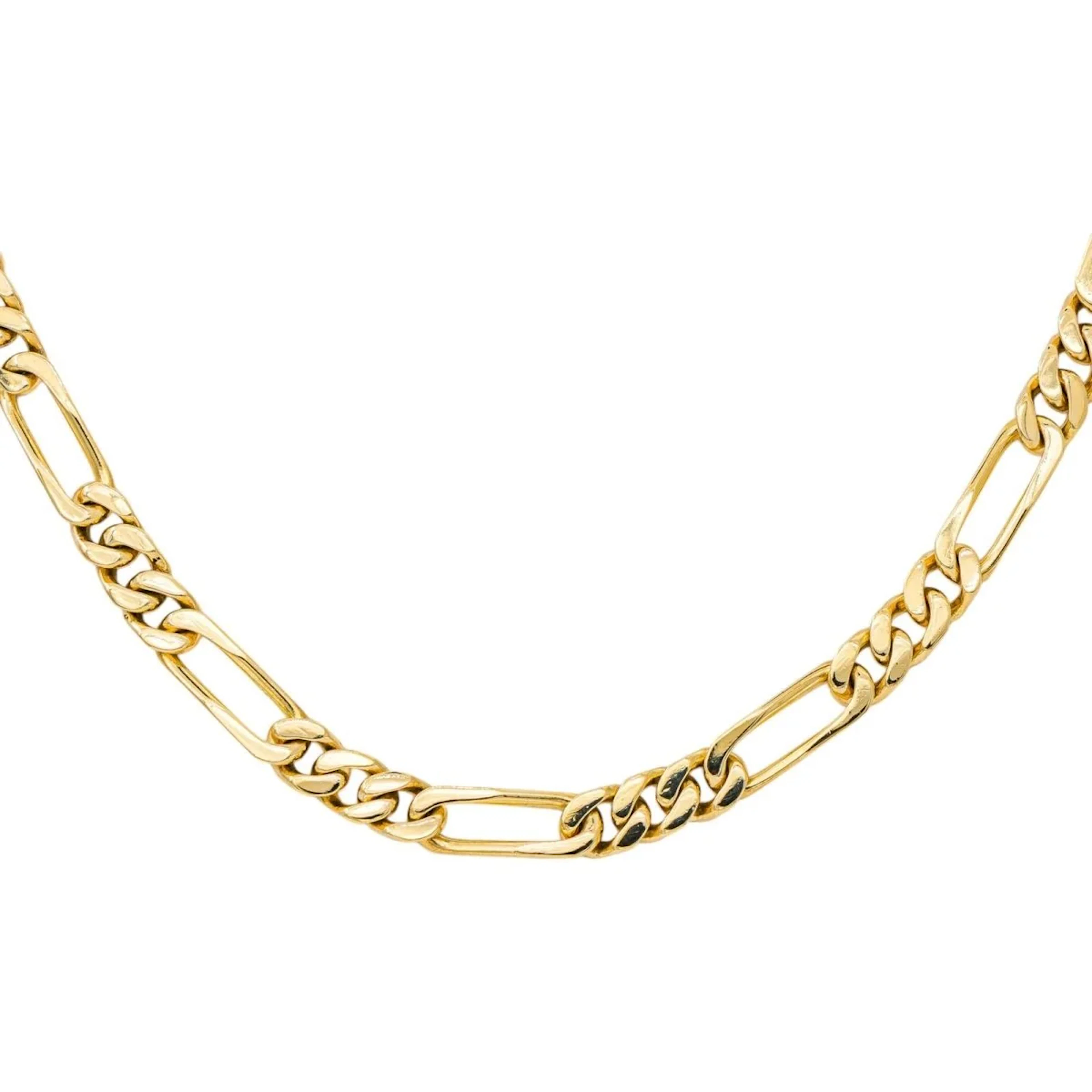 Alternating-Link Necklace in Yellow gold