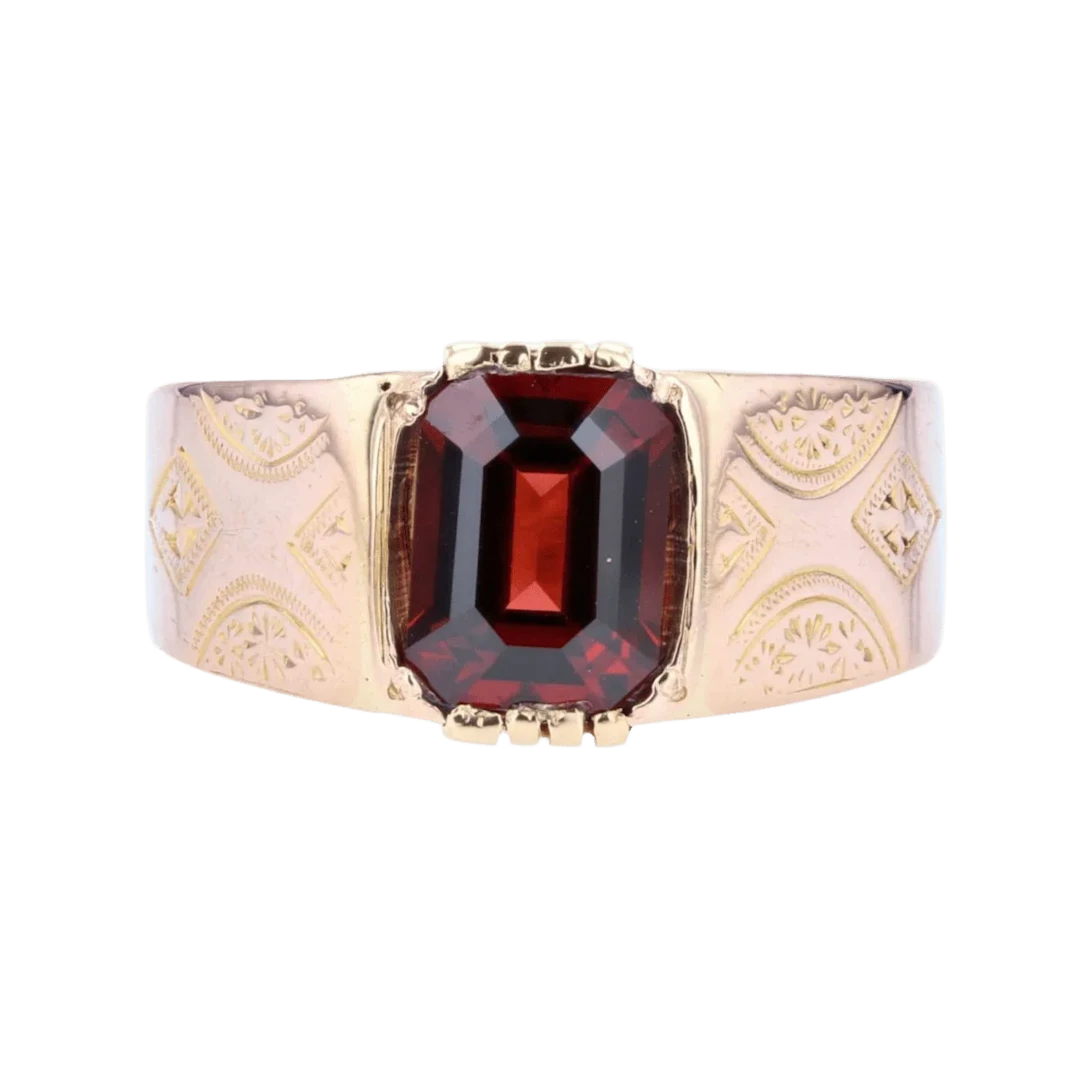 Ring Rush in rose gold and garnet