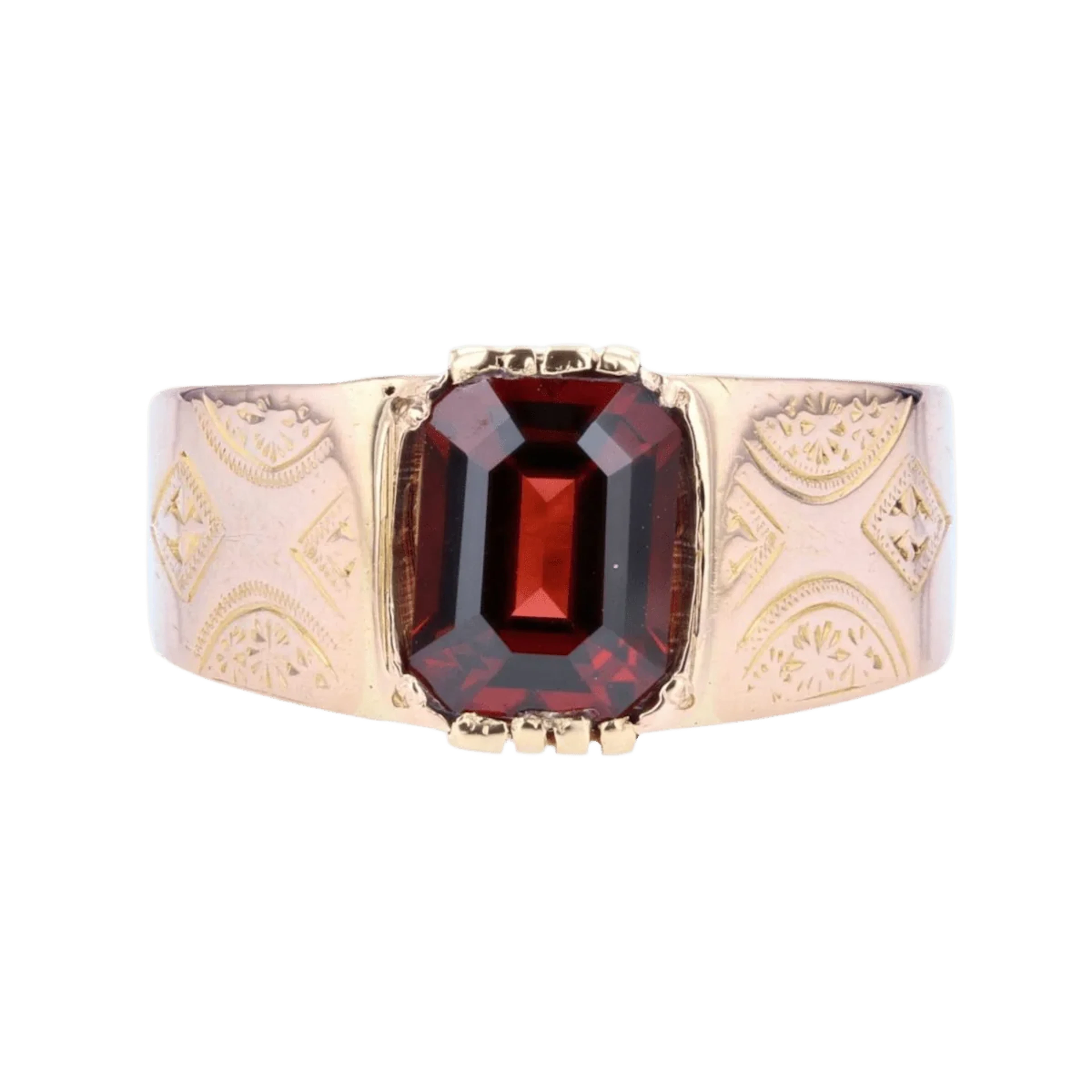 Ring Rush in rose gold and garnet