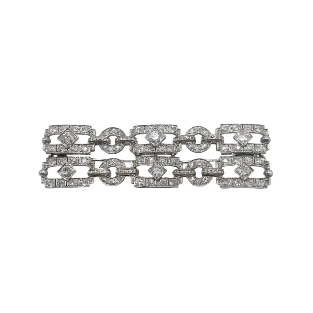 White Gold and Diamond Brooch