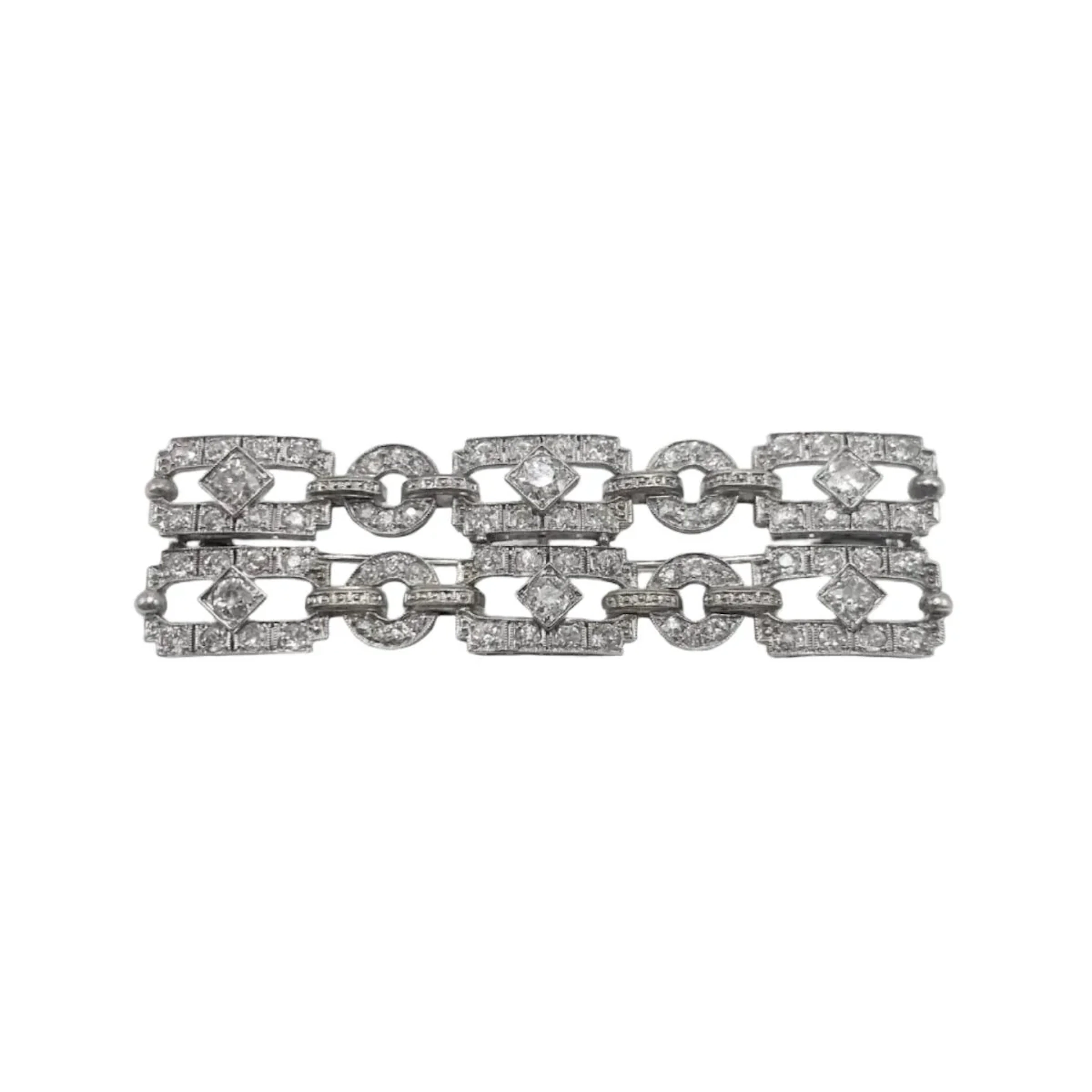 White Gold and Diamond Brooch