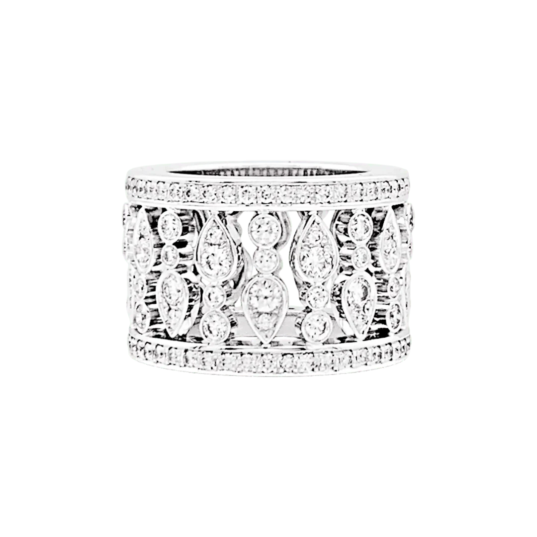 Bague Bandeau CHOPARD "Haute Joaillerie" en or blanc et diamants
