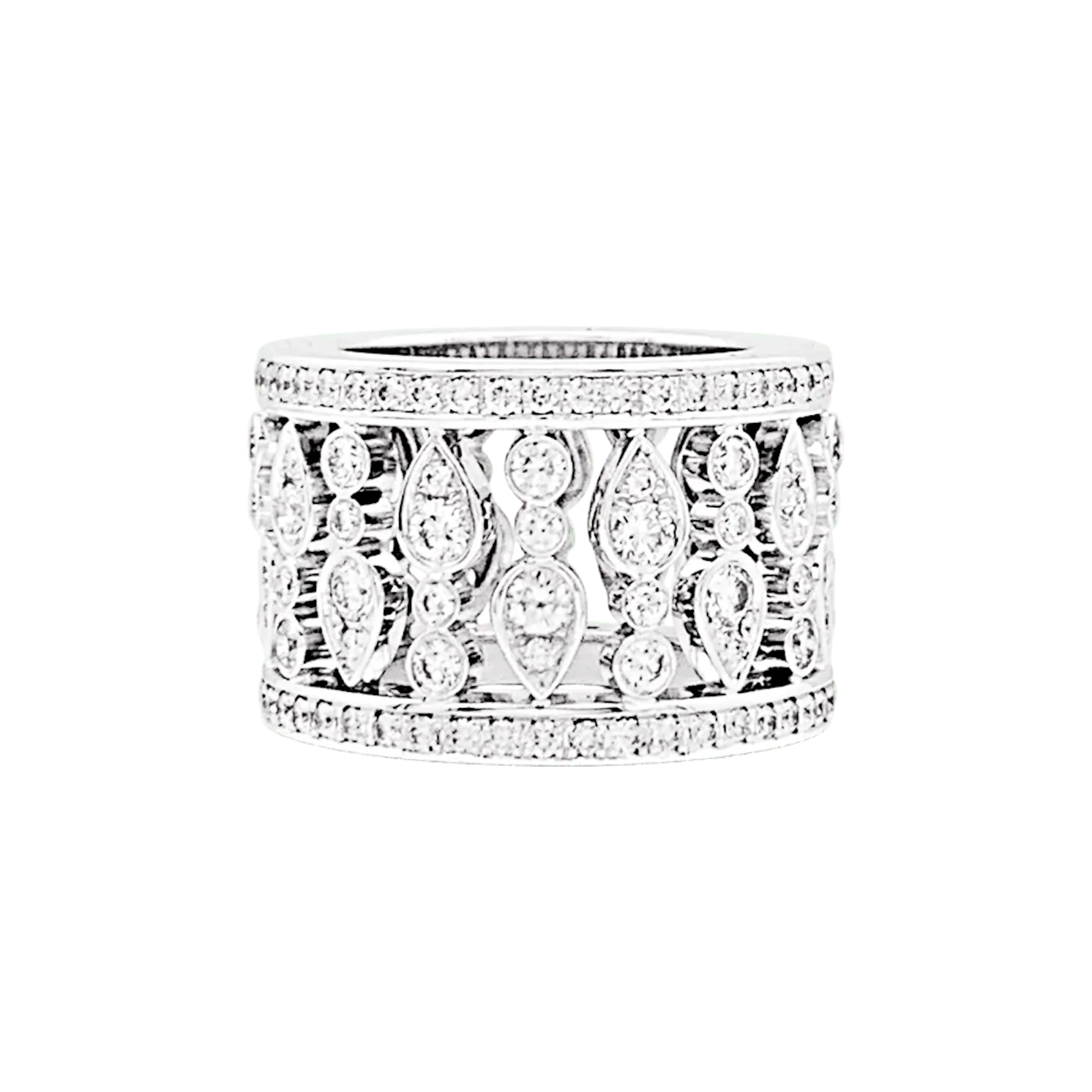 Bague Bandeau CHOPARD "Haute Joaillerie" en or blanc et diamants