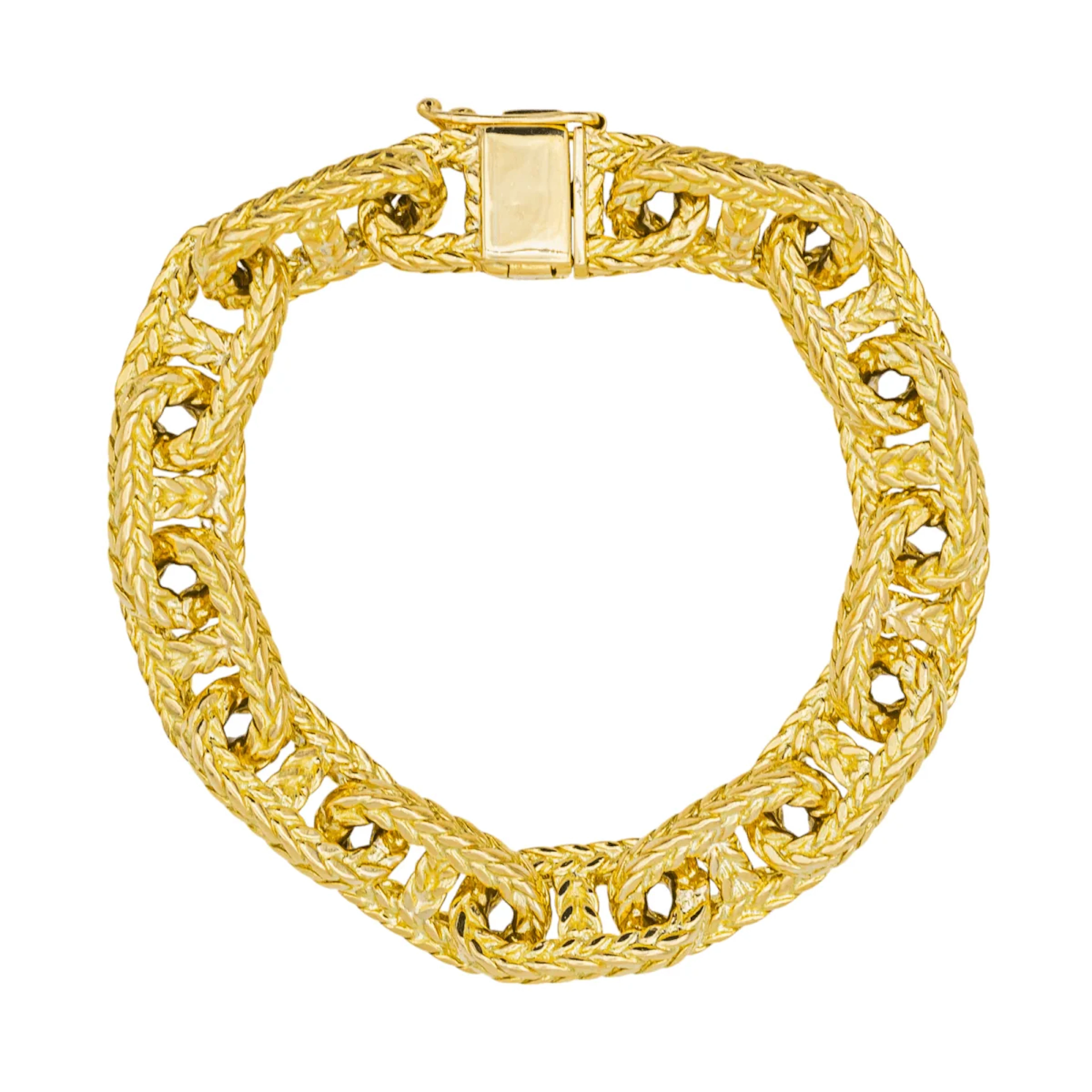 Bracelet Marine mesh in yellow gold