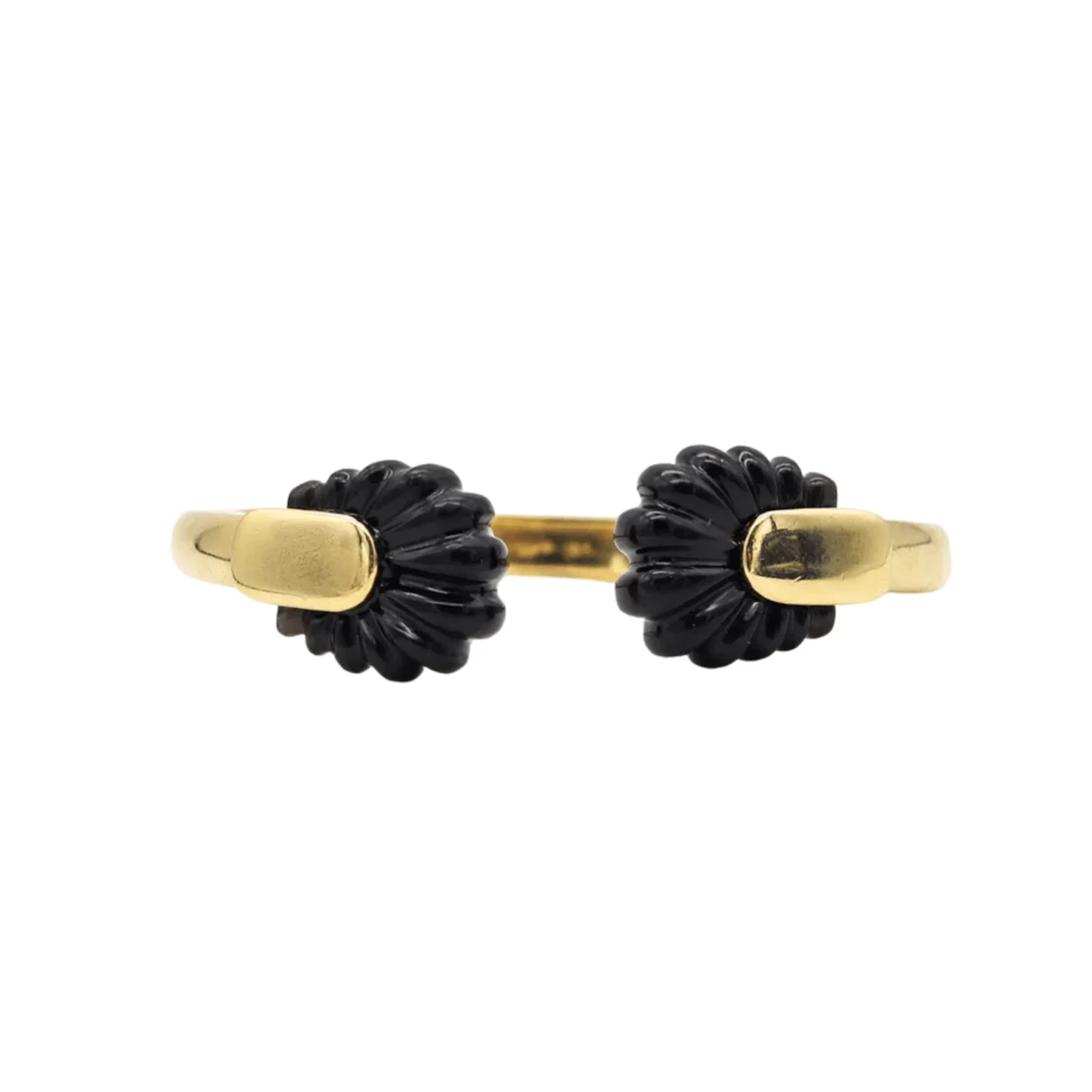 CARTIER bangle bracelet by ALDO CIPULLO in yellow gold and onyx