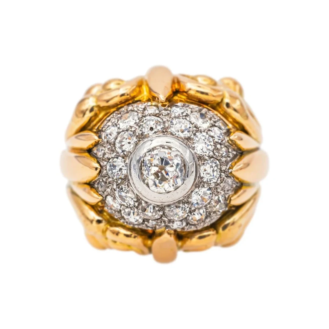 Yellow Gold Diamond Cocktail Ring