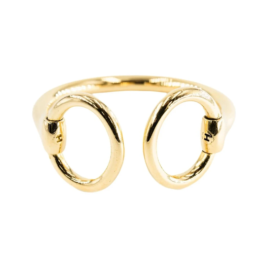 HERMÈS "Nausicaa" Yellow gold Bangle
