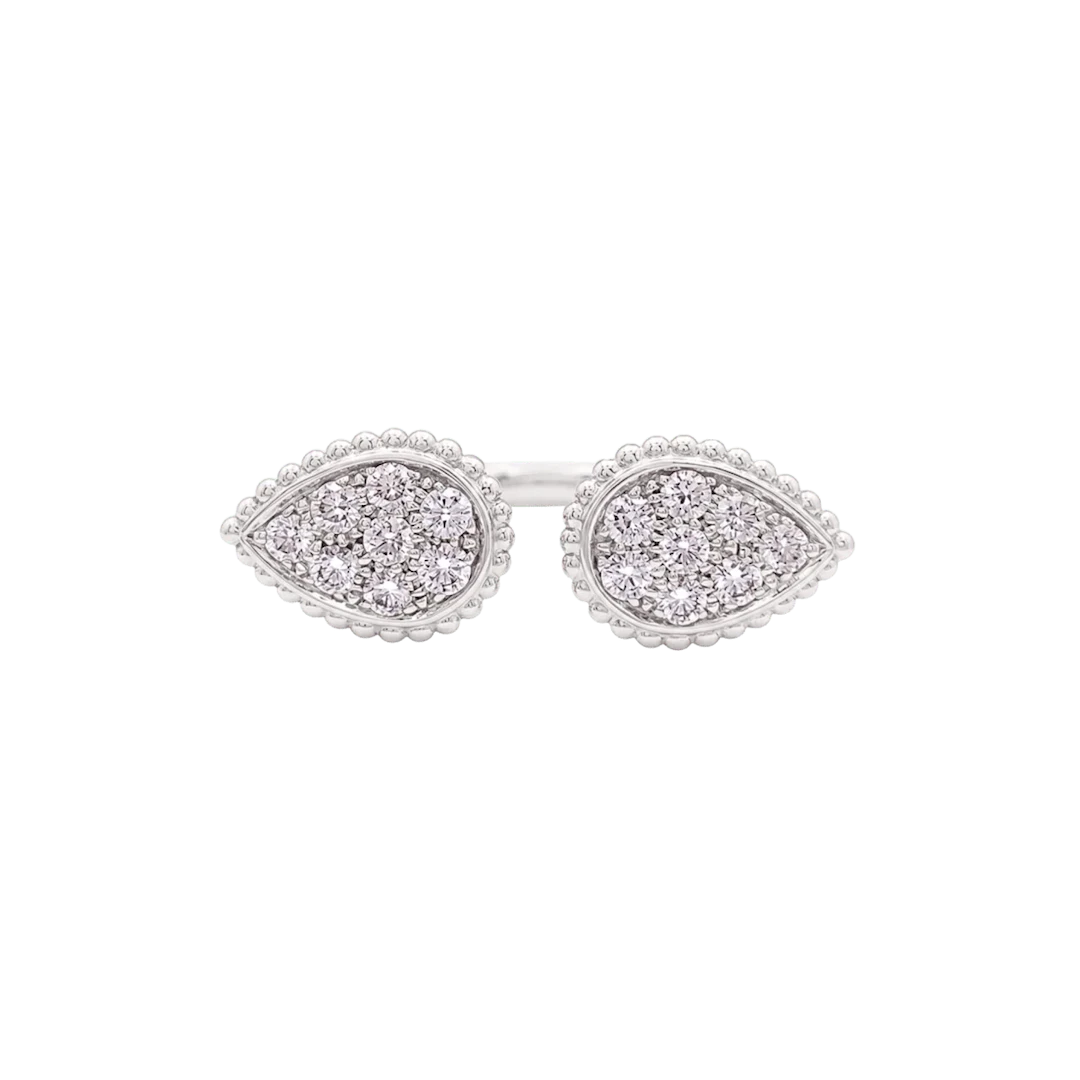 Bague Toi & Moi BOUCHERON "Serpent Bohème Motif S" en or blanc et diamants