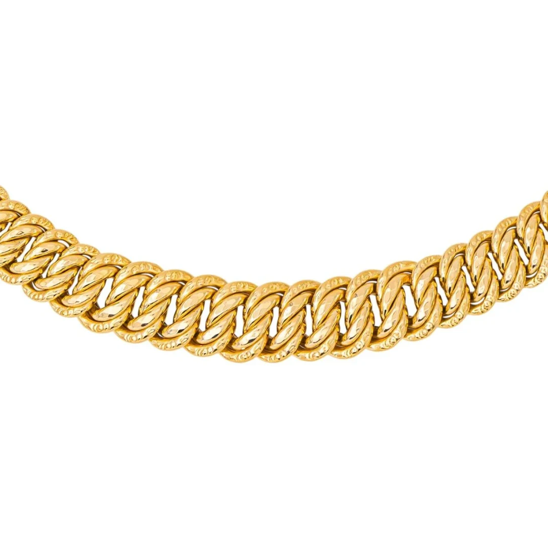 Yellow Gold American Link Necklace