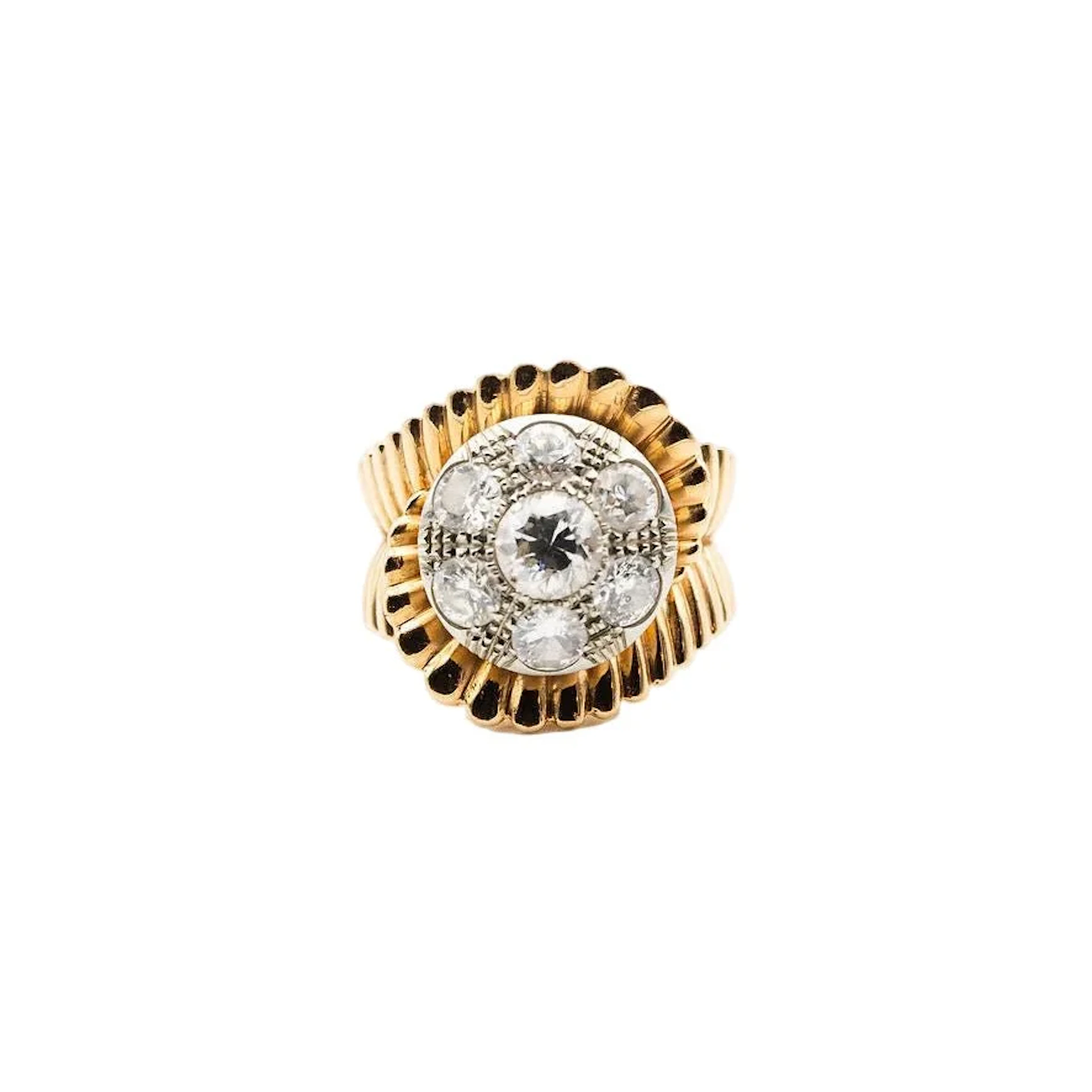 Ring in yellow gold and diamond