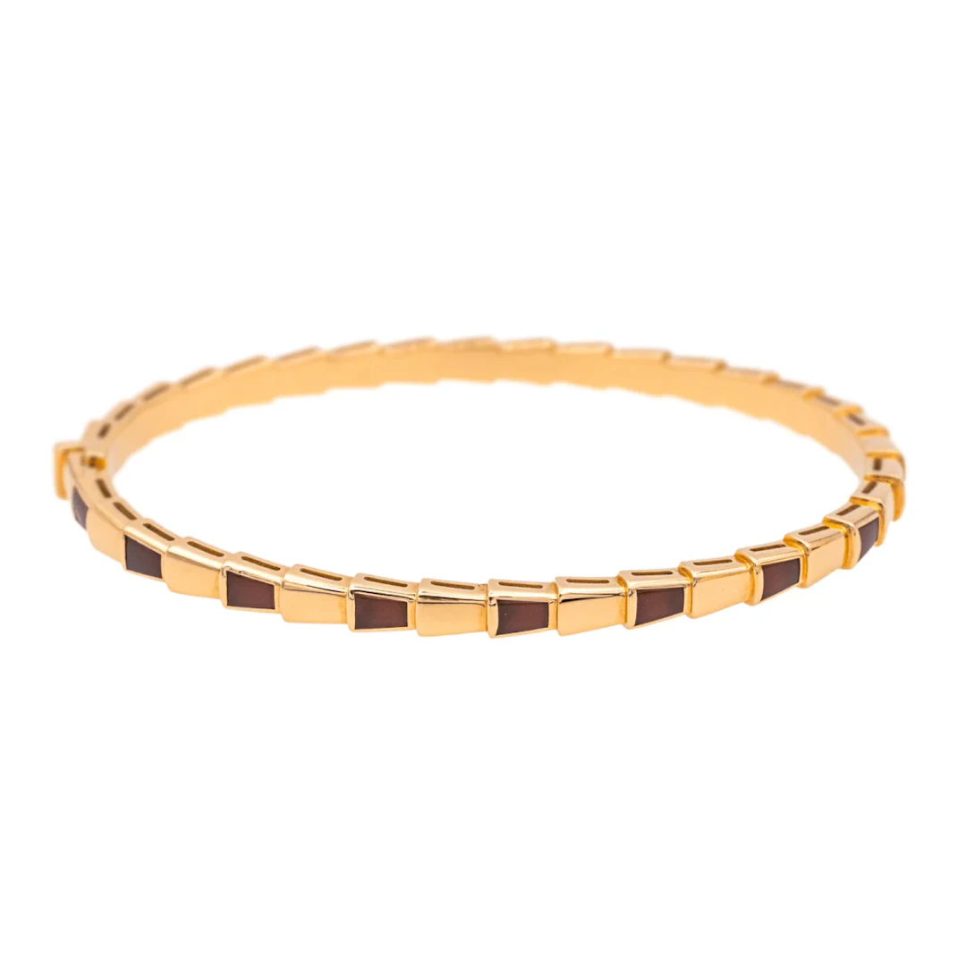Bracelet BULGARI "Serpenti" en or rose et cormaline