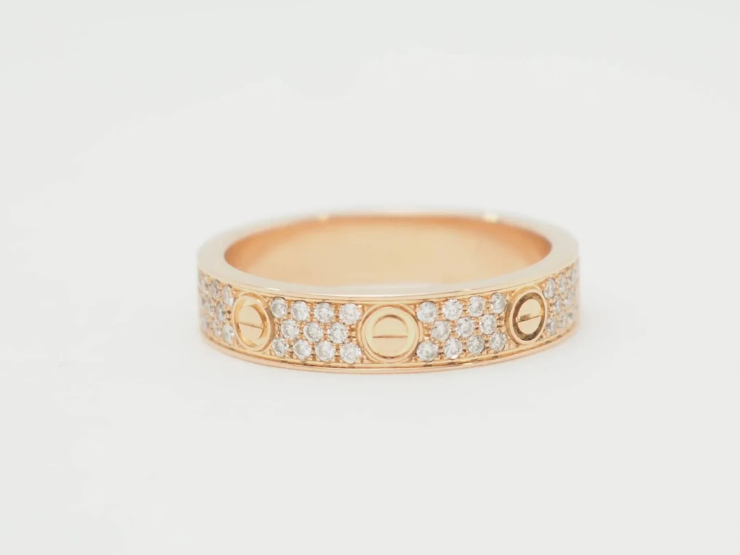 CARTIER "Love PM" Wedding Band in Rose gold and Diamonds