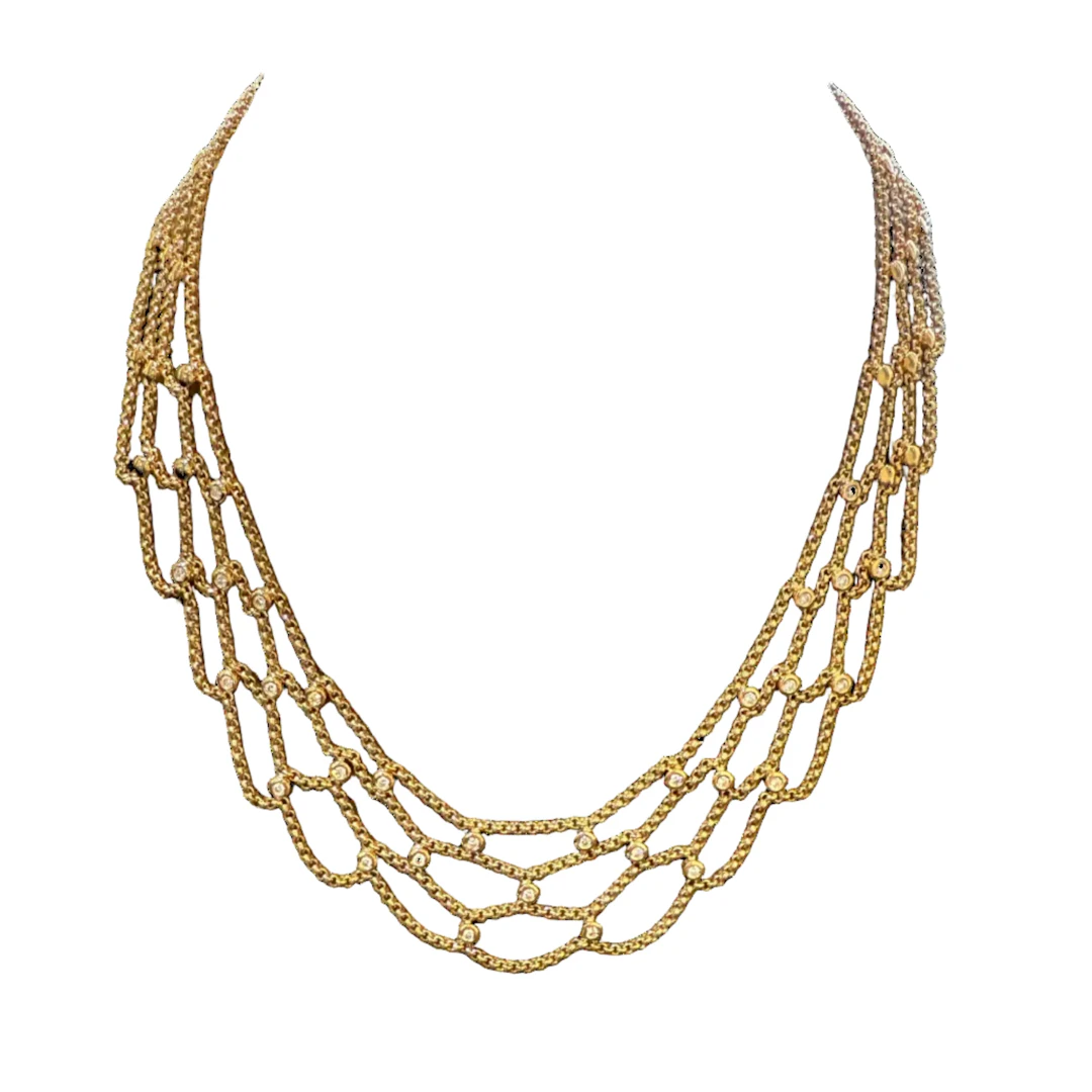CHOPARD "Les Chaînes" Drapery necklace in yellow gold and diamonds
