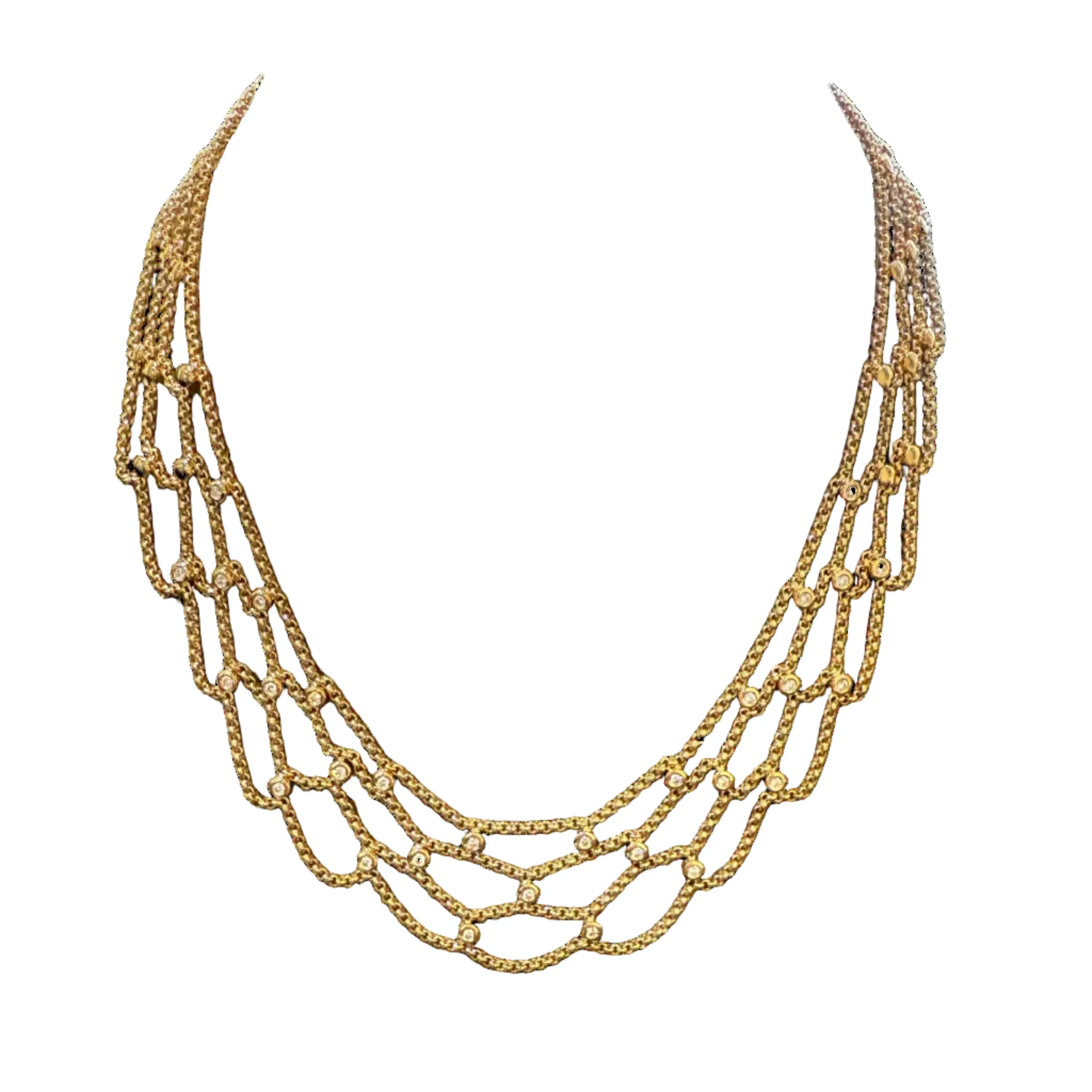 CHOPARD "Les Chaînes" Drapery necklace in yellow gold and diamonds