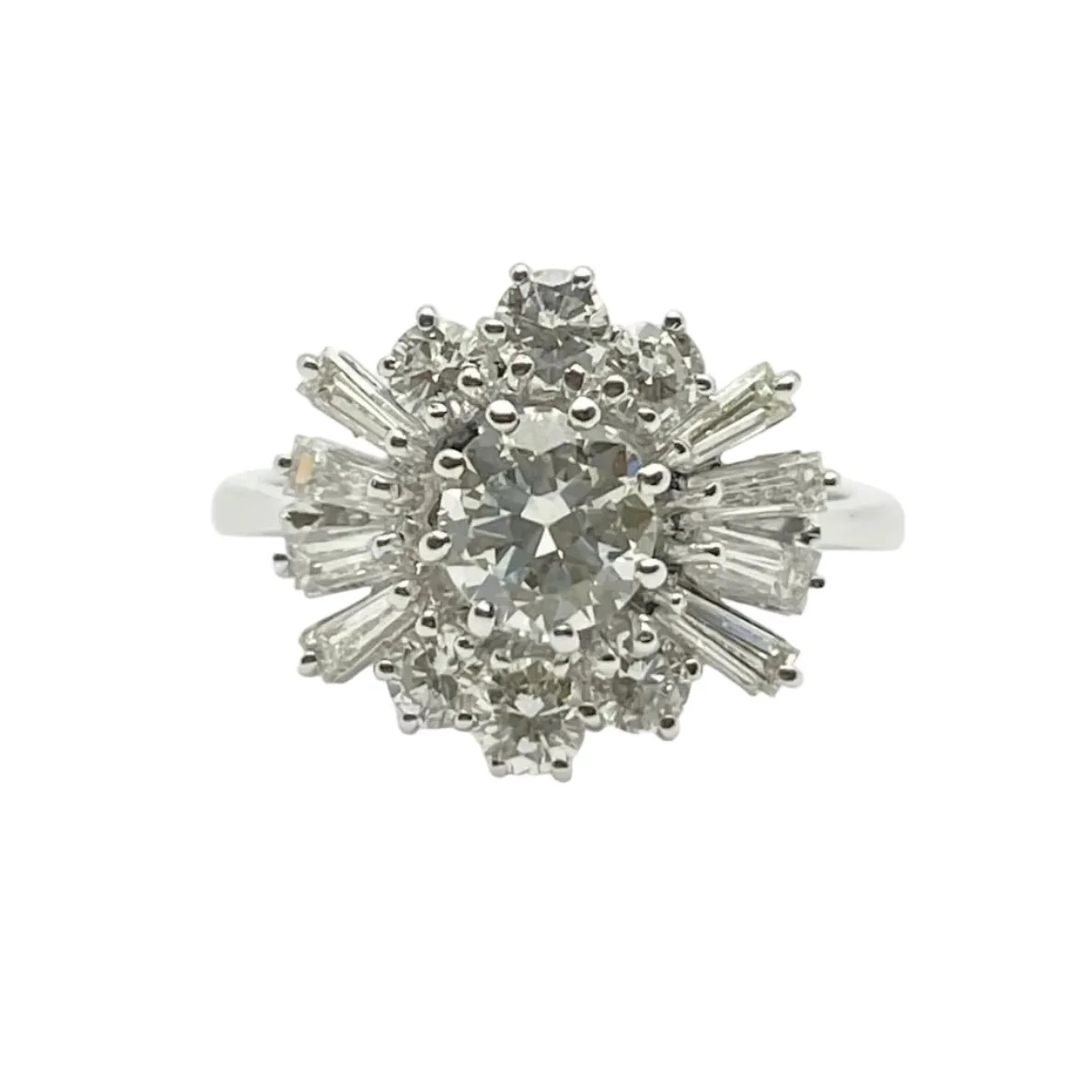 Bague Marguerite en or blanc et diamants
