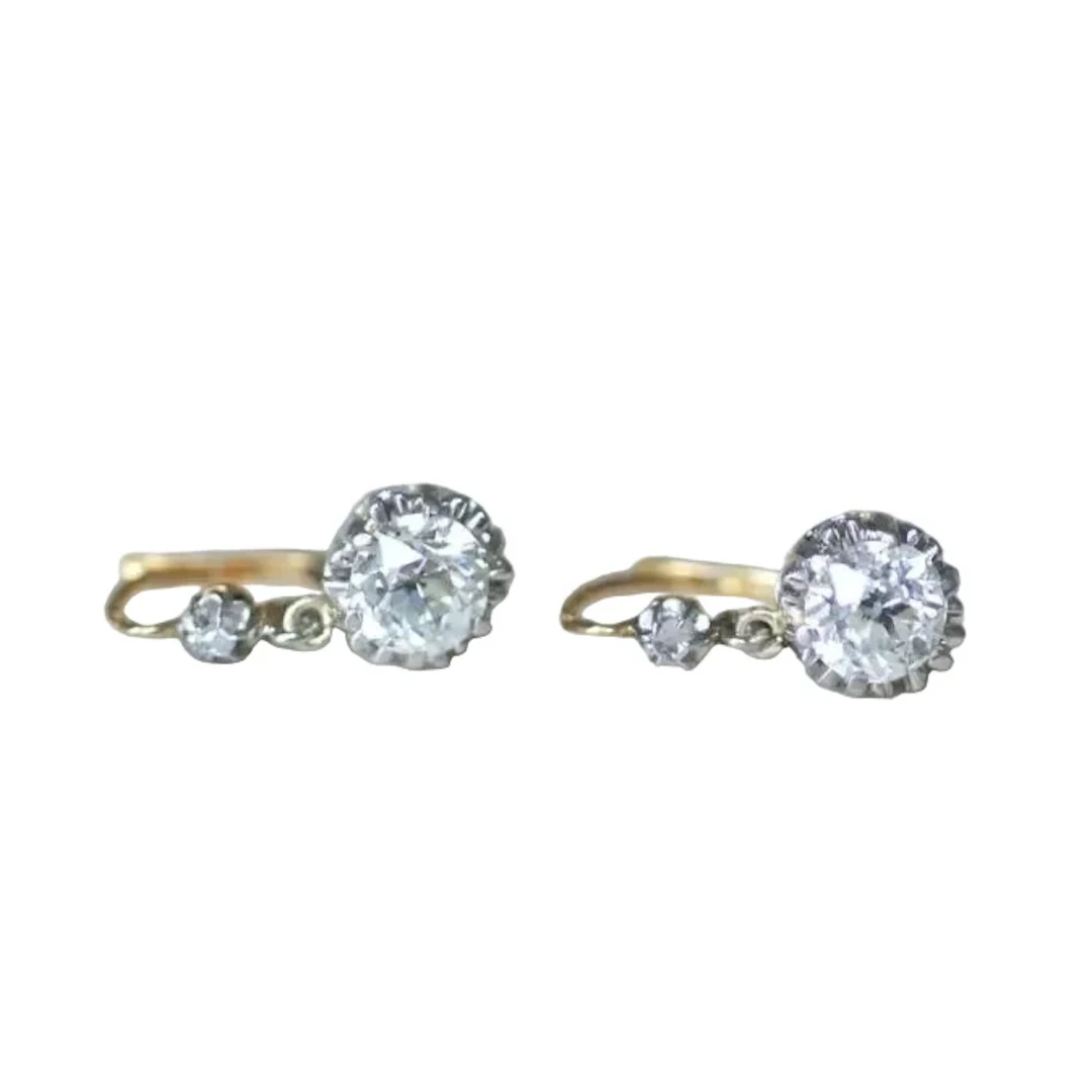 2.45 Cts Diamond Sleepers in Gold and Platinum