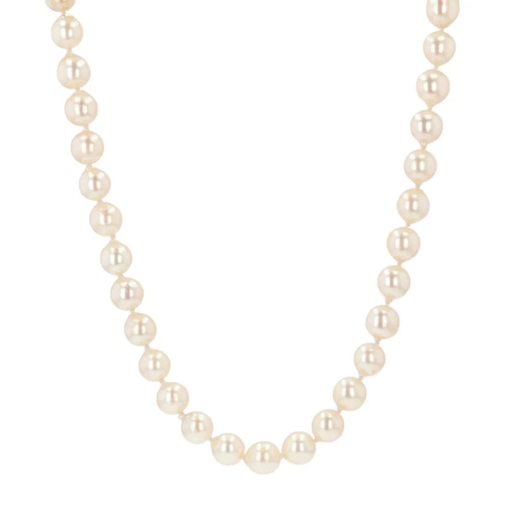 Rose Gold Pearl Necklace