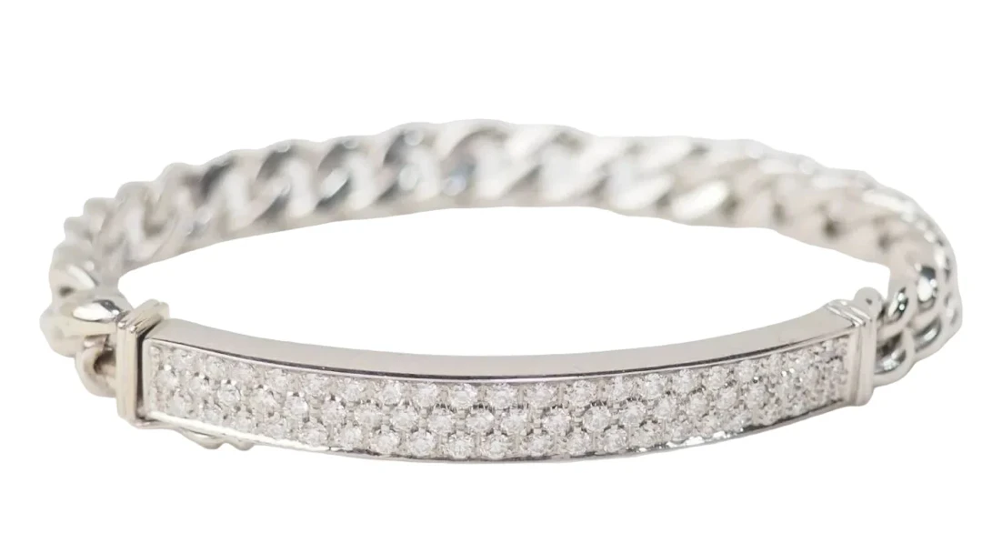Bracelet Soft in white gold and diamonds.