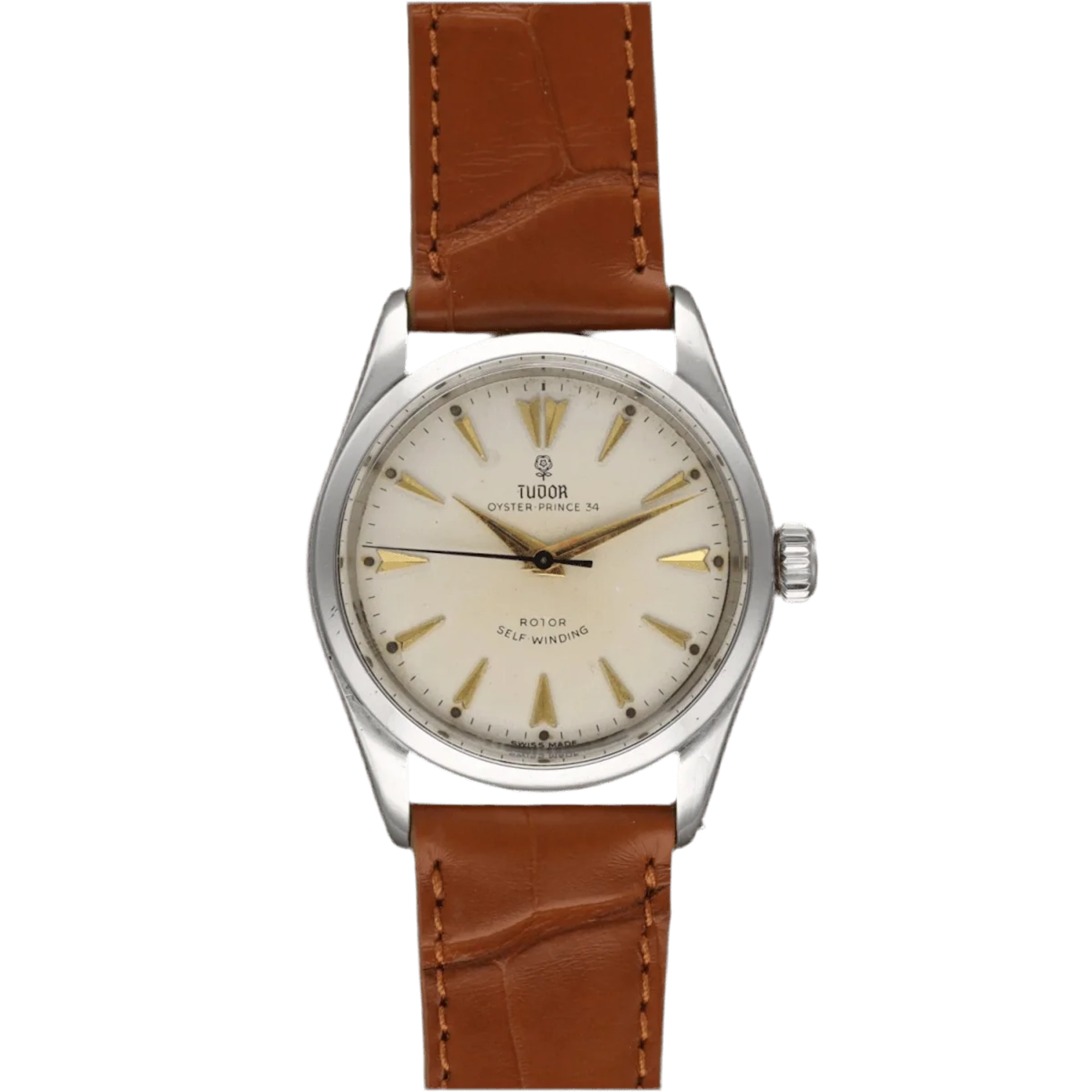 Watch TUDOR "Oyster Prince" in steel and leather