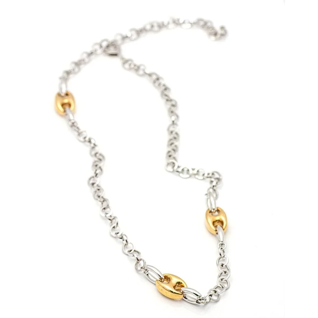 Necklace CALAB in rose gold and white gold