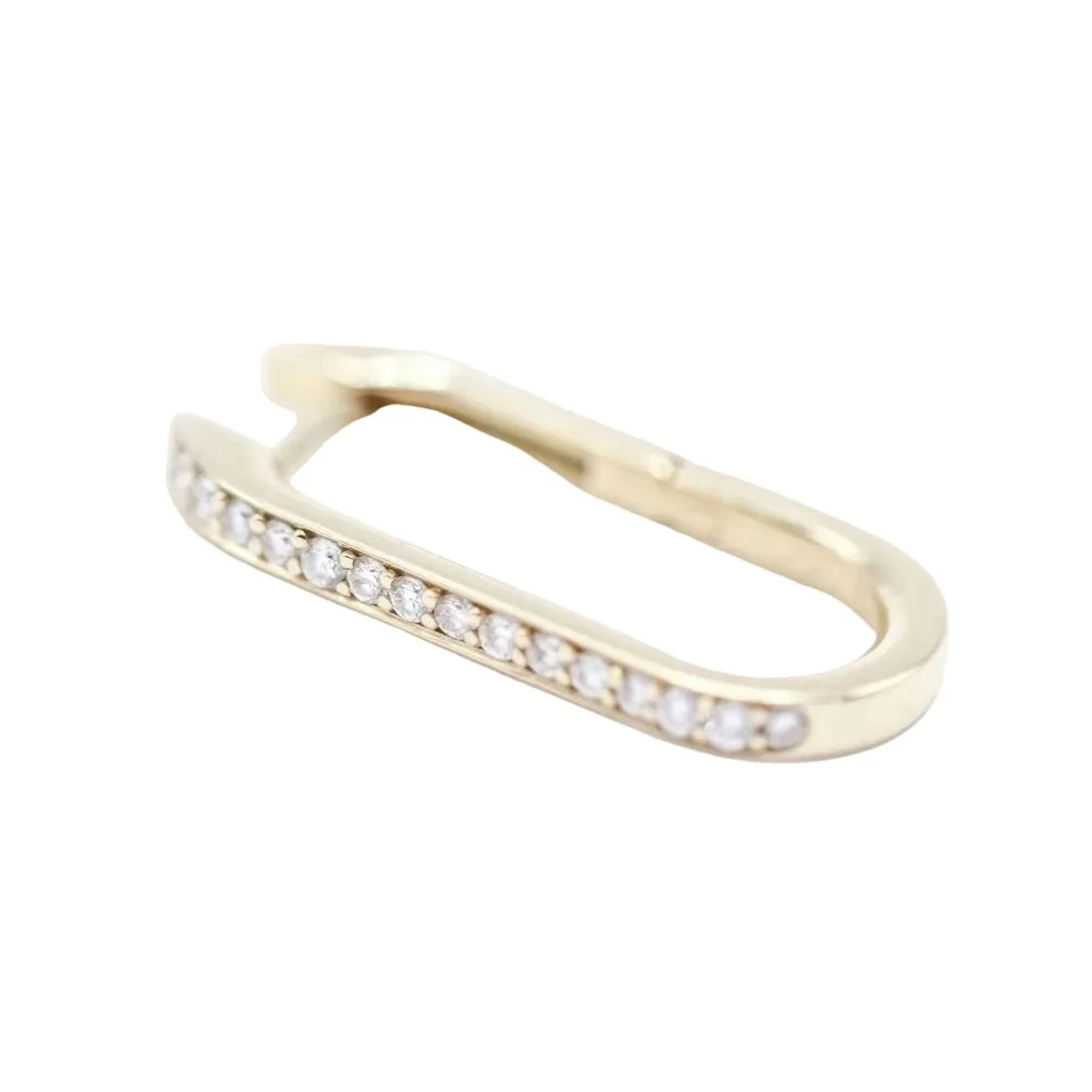 Earrings Creoles in yellow gold and diamonds