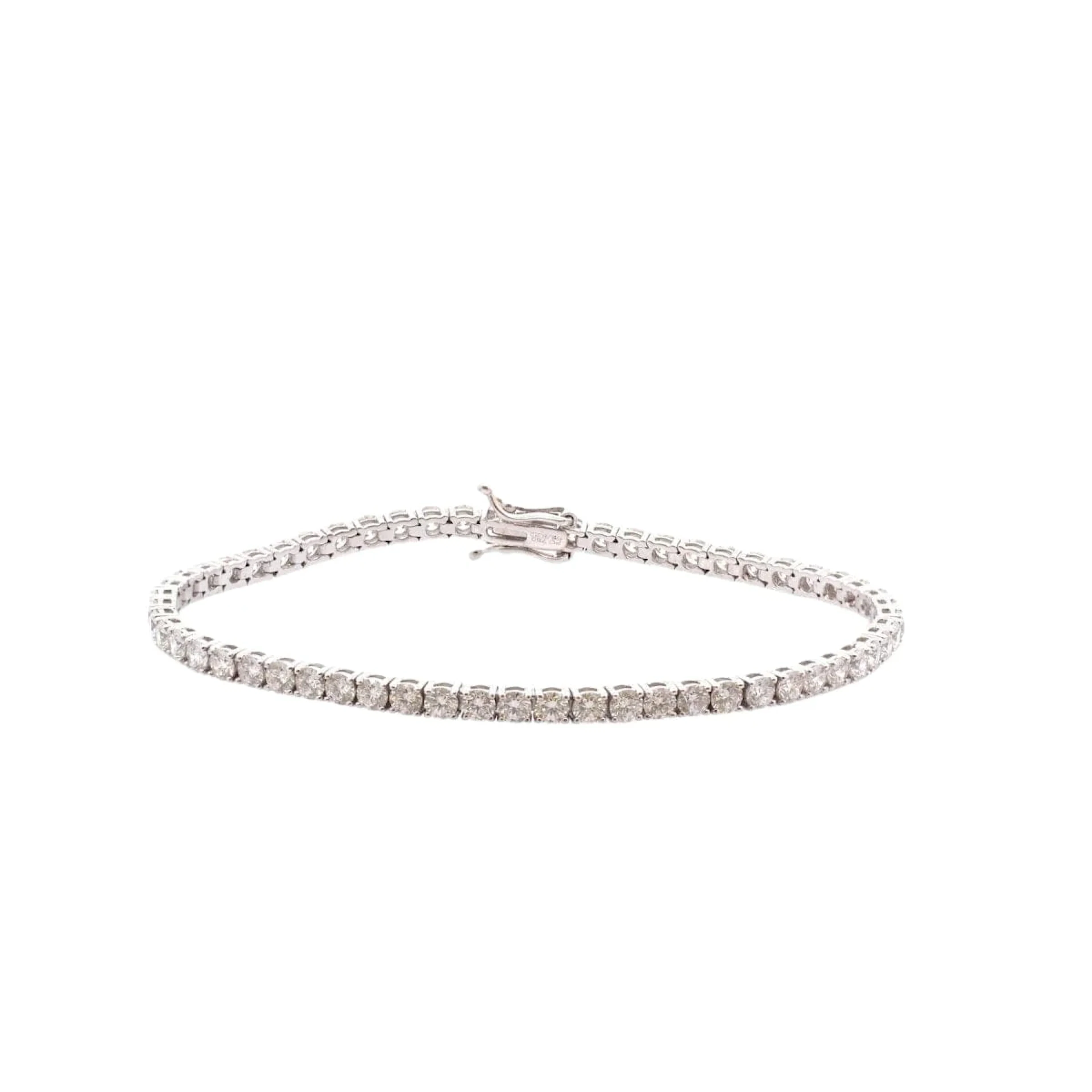 Bracelet Ligne en or blanc et diamants 4,95 carats