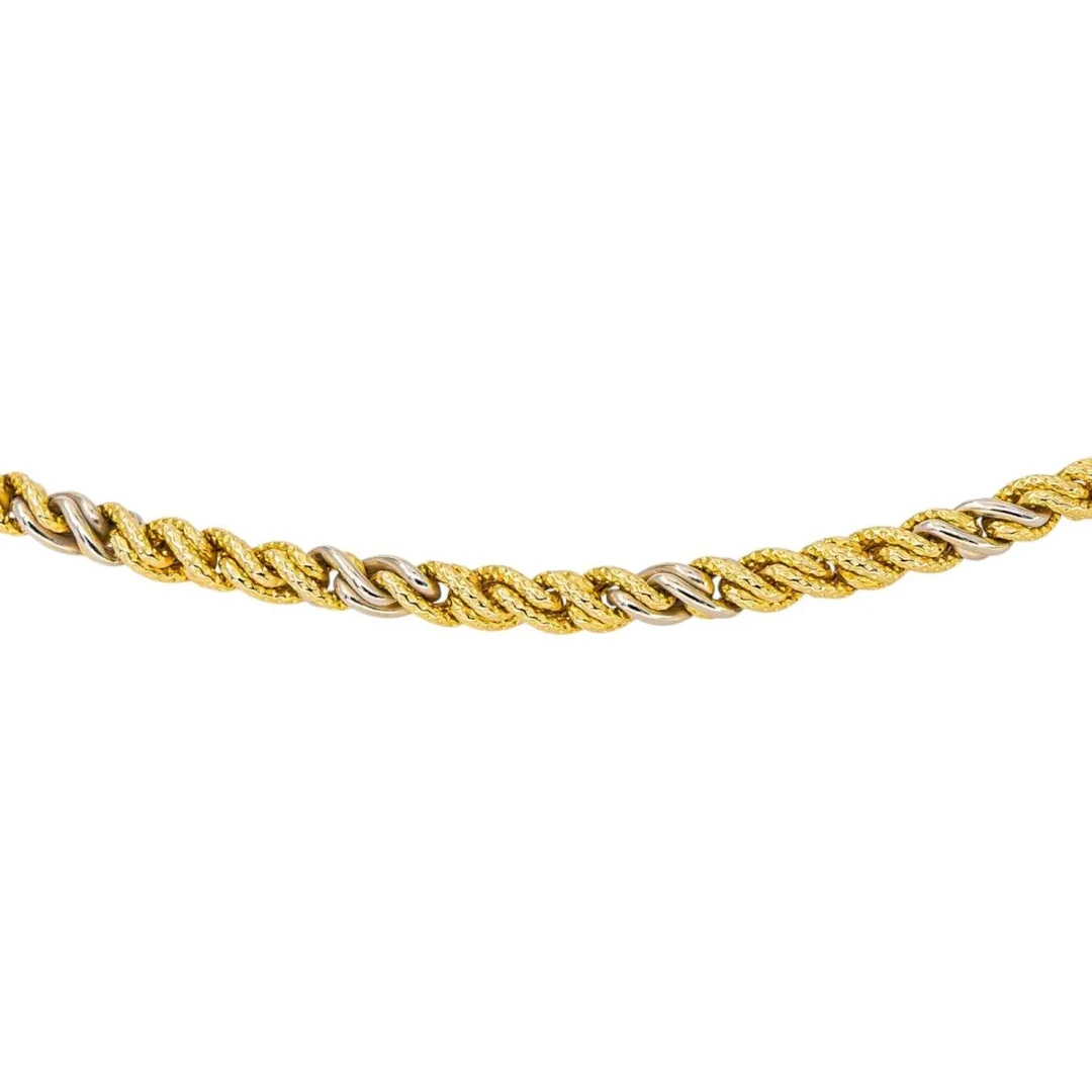 Yellow Gold Twisted Link Necklace