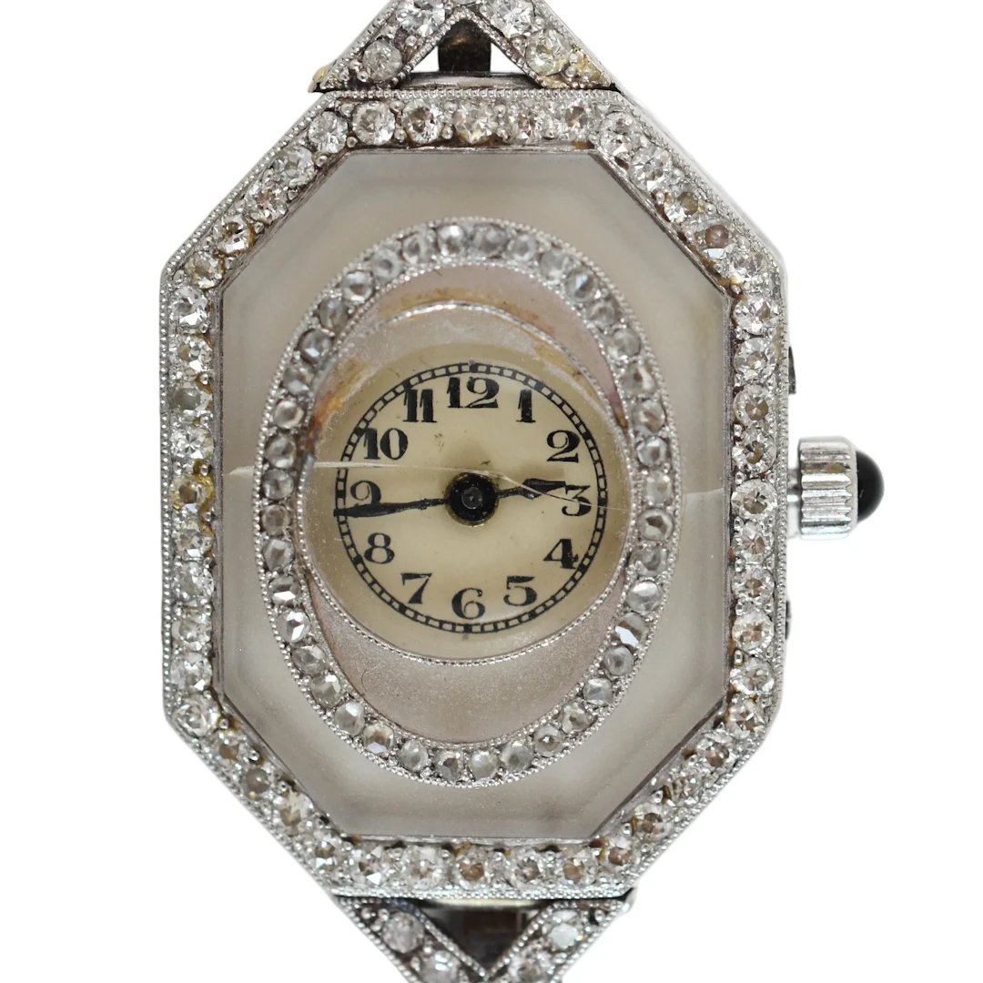 Exceptional Vacheron Constantin Art-deco period 1920-1925, paltinium