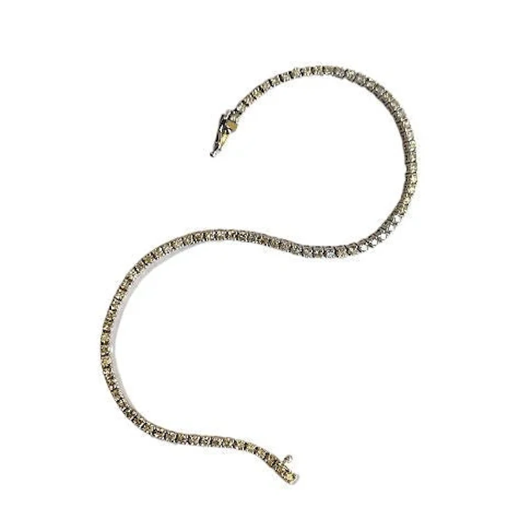 "Ligne" Bracelet in White Gold and Diamonds