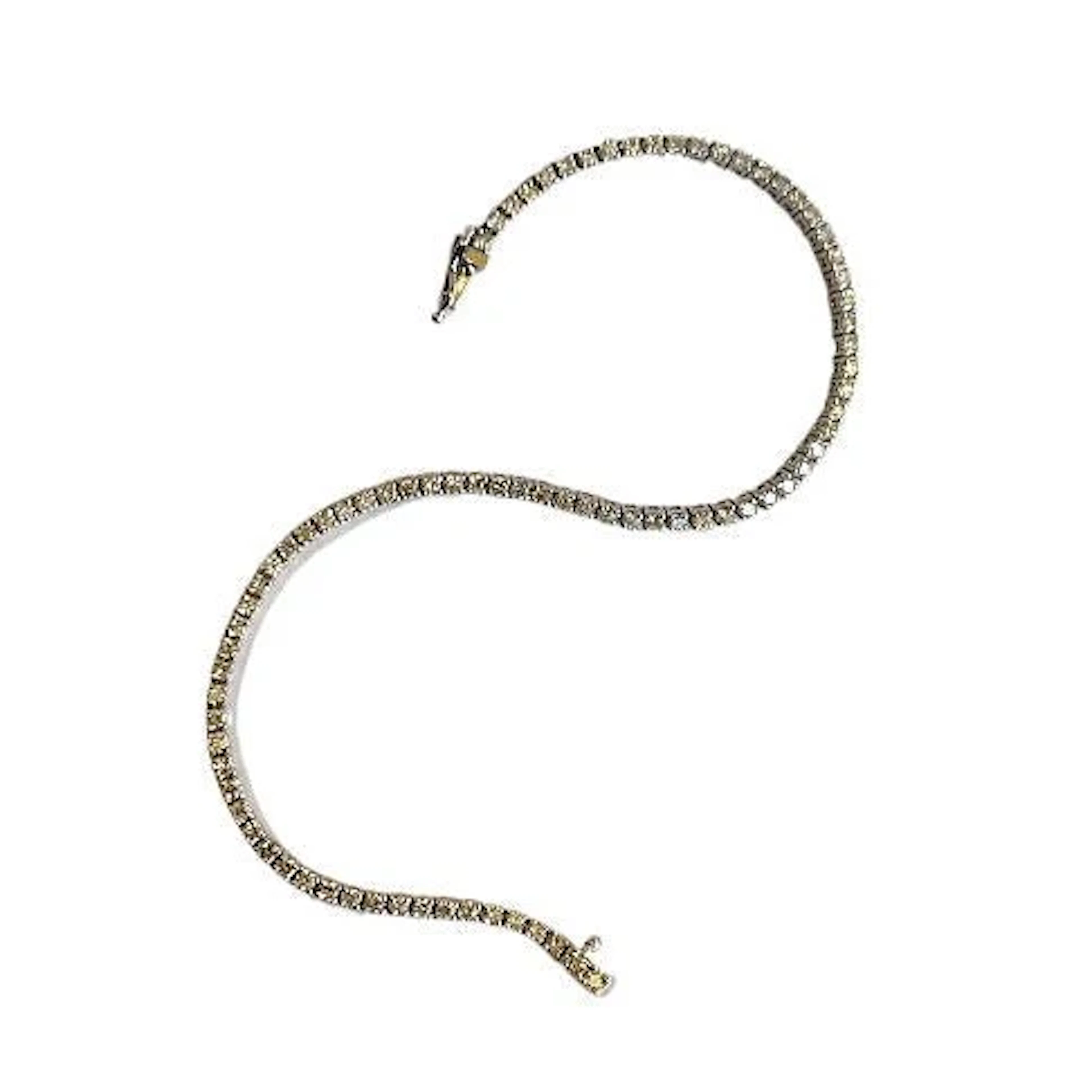 "Ligne" Bracelet in White Gold and Diamonds