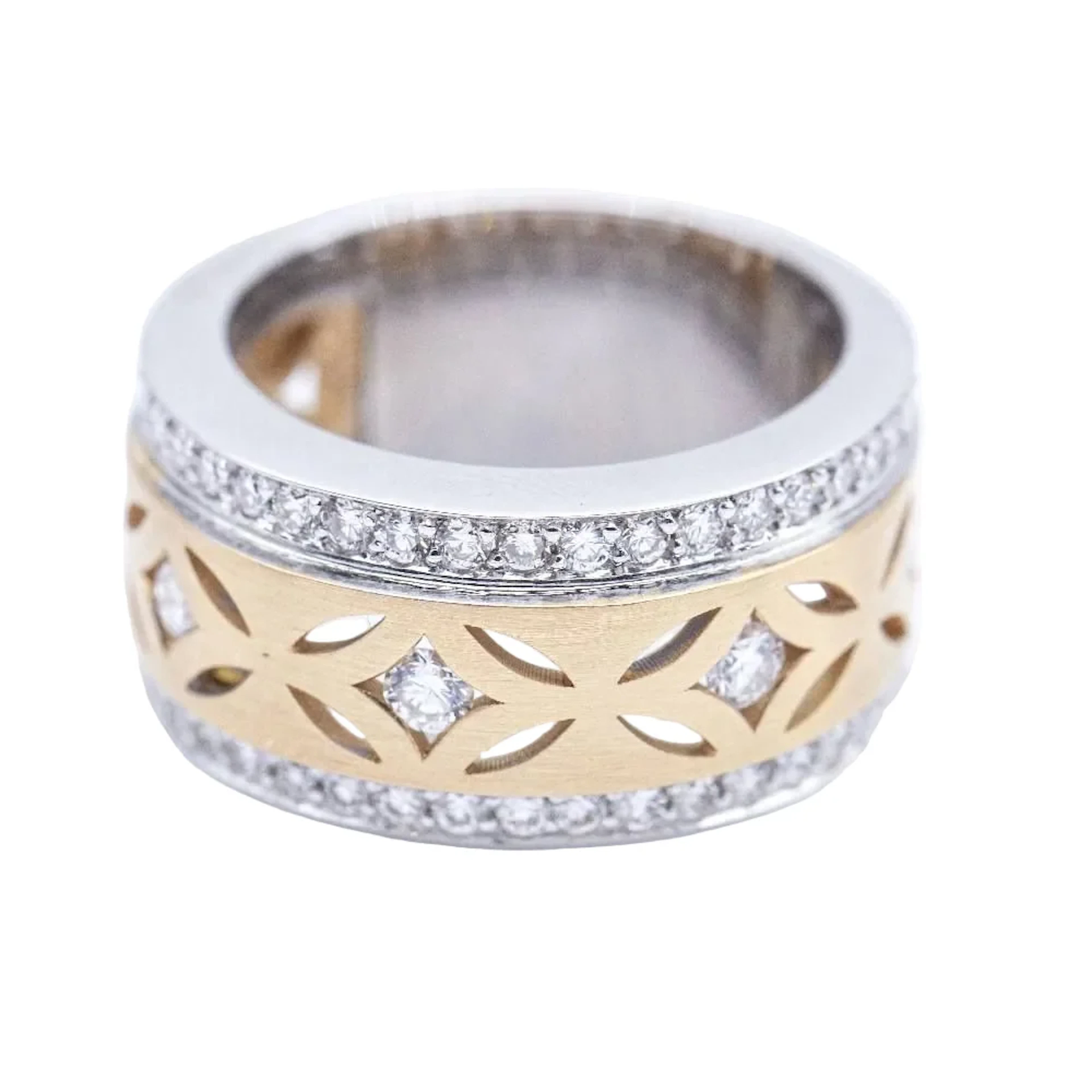 Ring SYDNEY headband in white gold, rose gold and diamonds