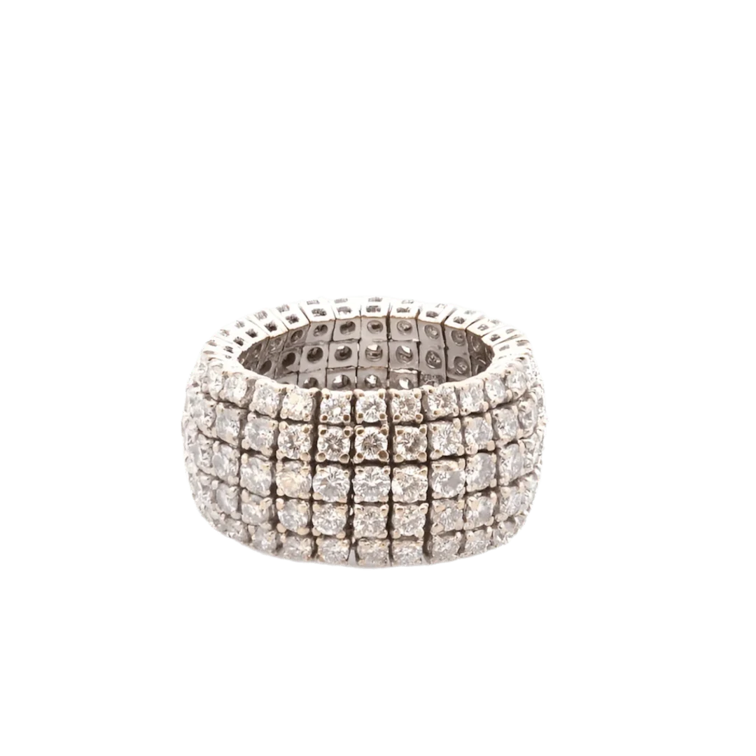 Bague en or blanc et diamants