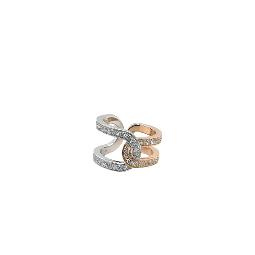 PIAGET "Possession" Headband Ring in White gold, Rose gold and Diamonds