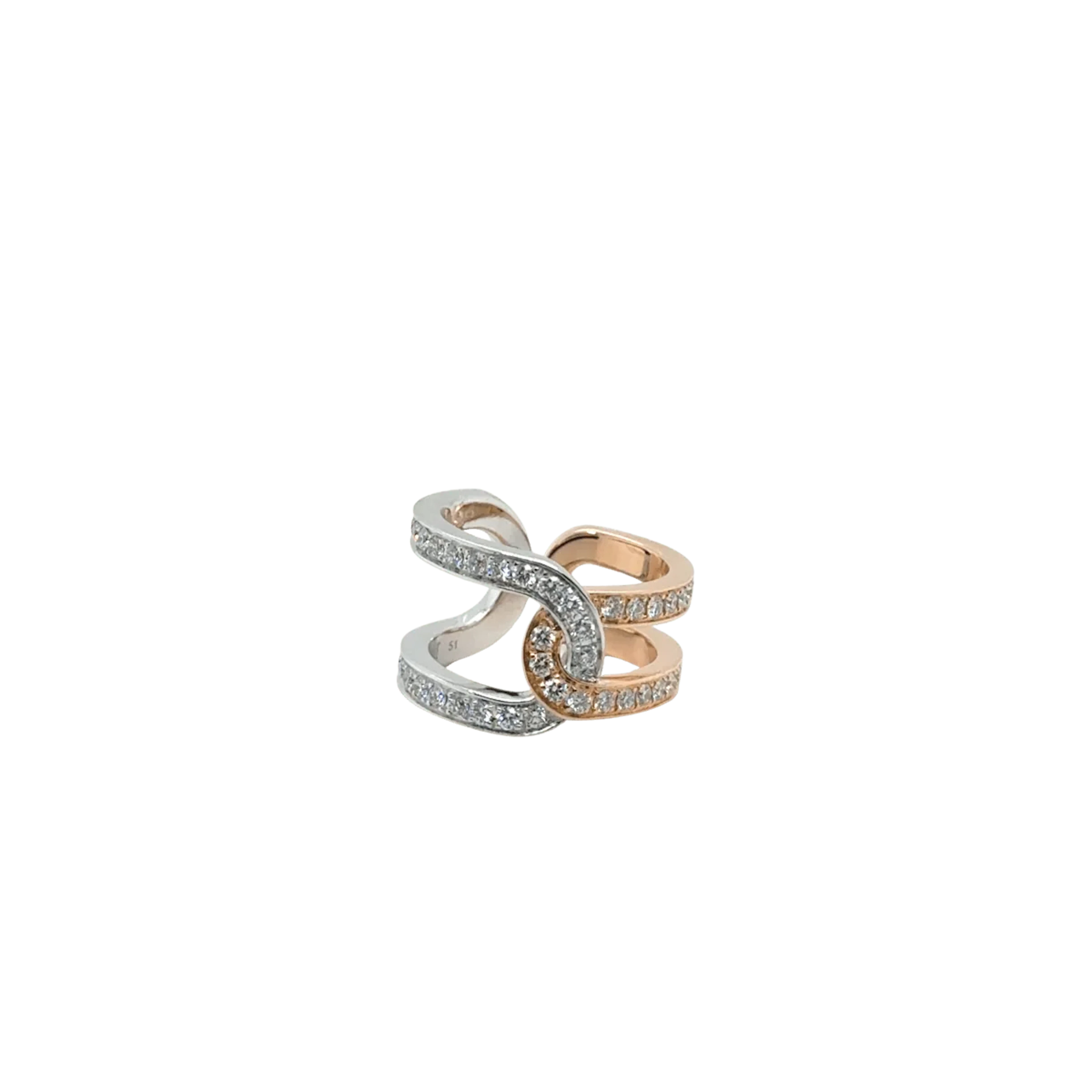 PIAGET "Possession" Headband Ring in White gold, Rose gold and Diamonds