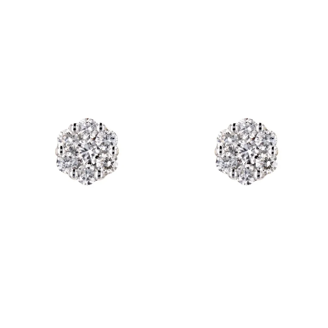 White Gold and Diamond Earrings