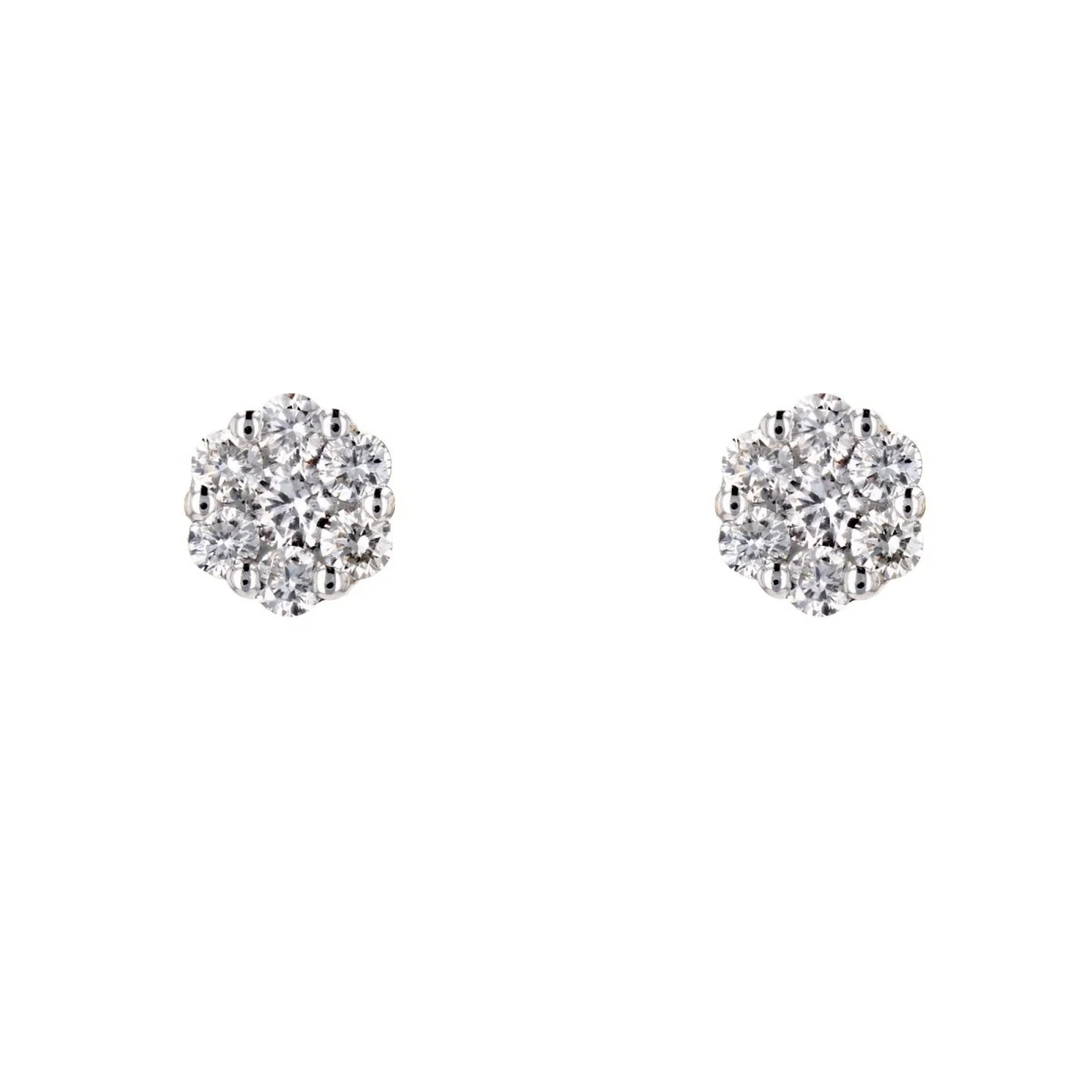 White Gold and Diamond Earrings