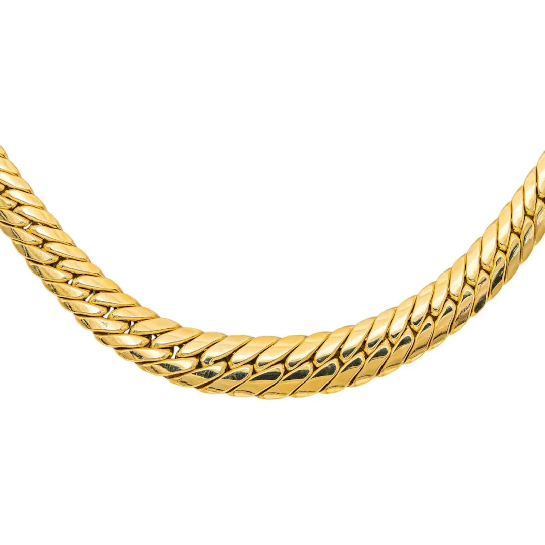 Yellow Gold English Link Necklace