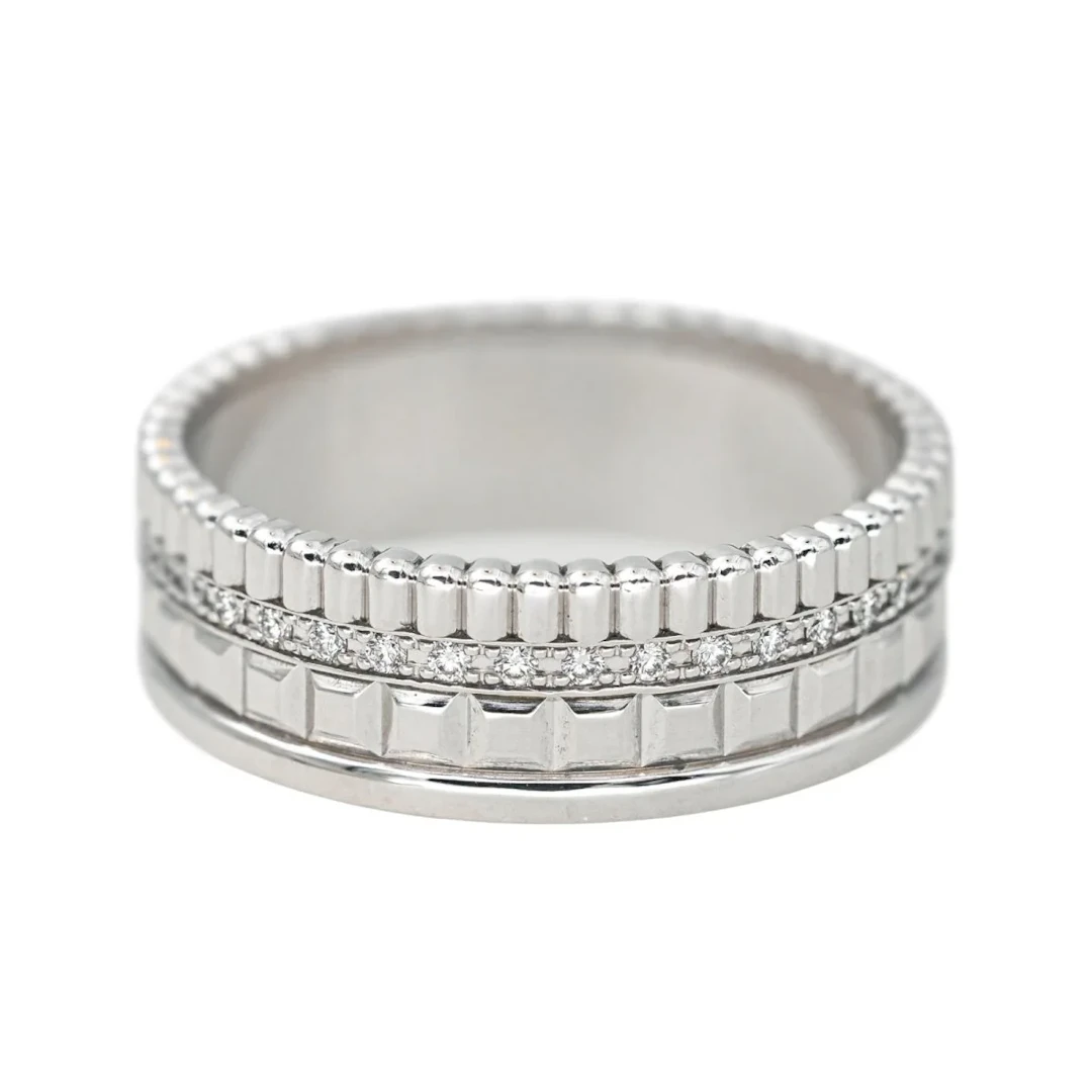 Ring BOUCHERON "Quatre" headband in white gold and diamonds.