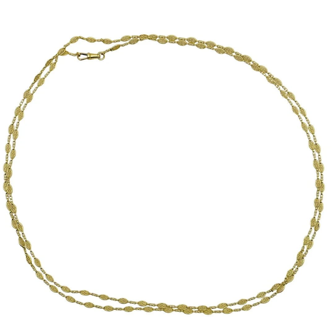 Yellow gold long necklace