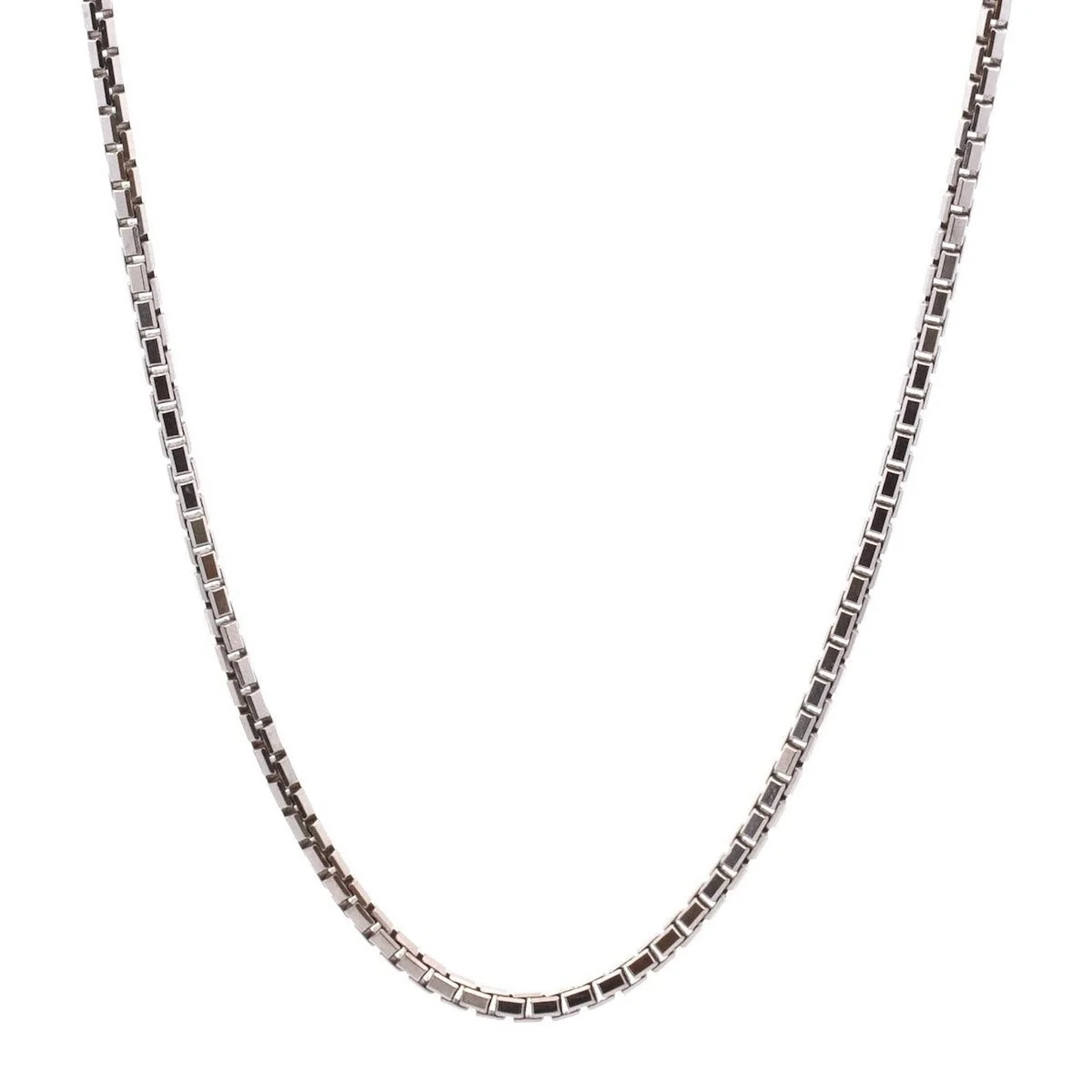 CARTIER White Gold Chain Necklace