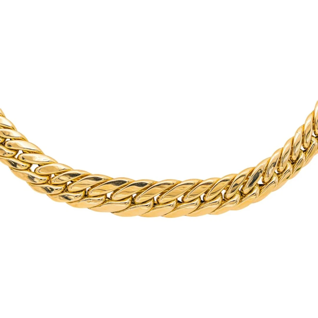 Yellow Gold English Link Necklace