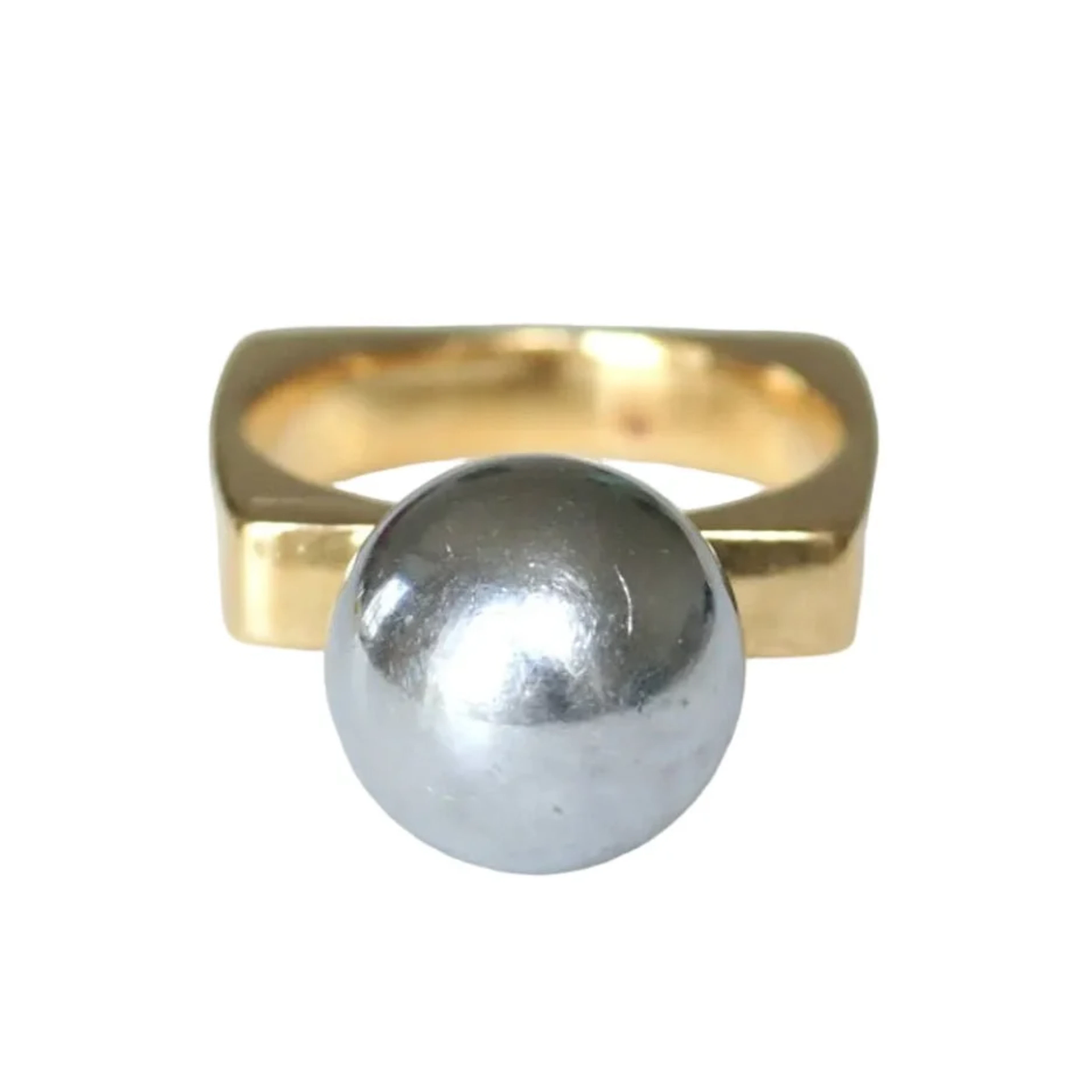 DINH VAN Ring in yellow gold and hematite